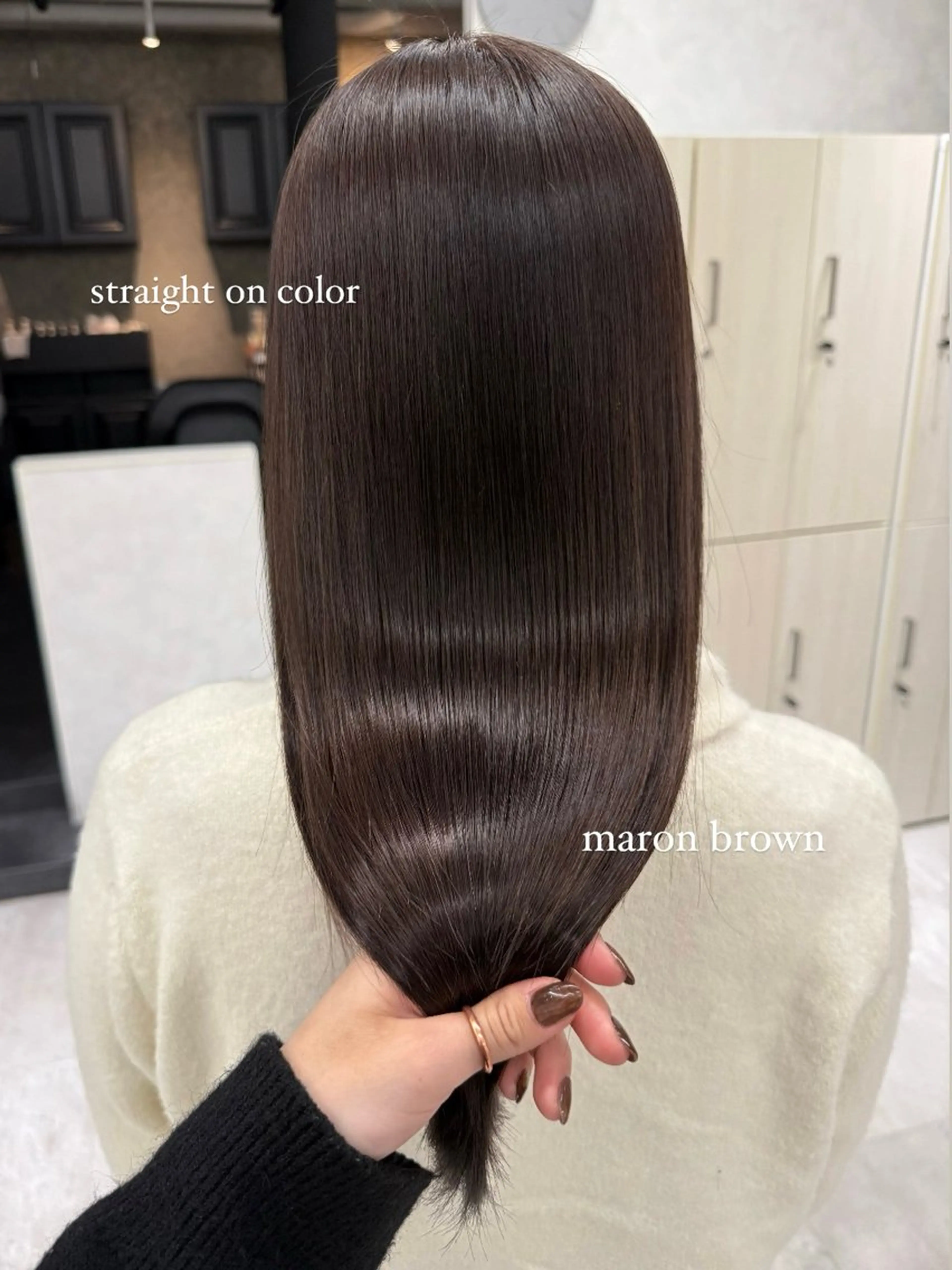 【🉐春限定🉐】顔周りカット＋髪質改善ストレート+艶カラーTR+マッサージの写真