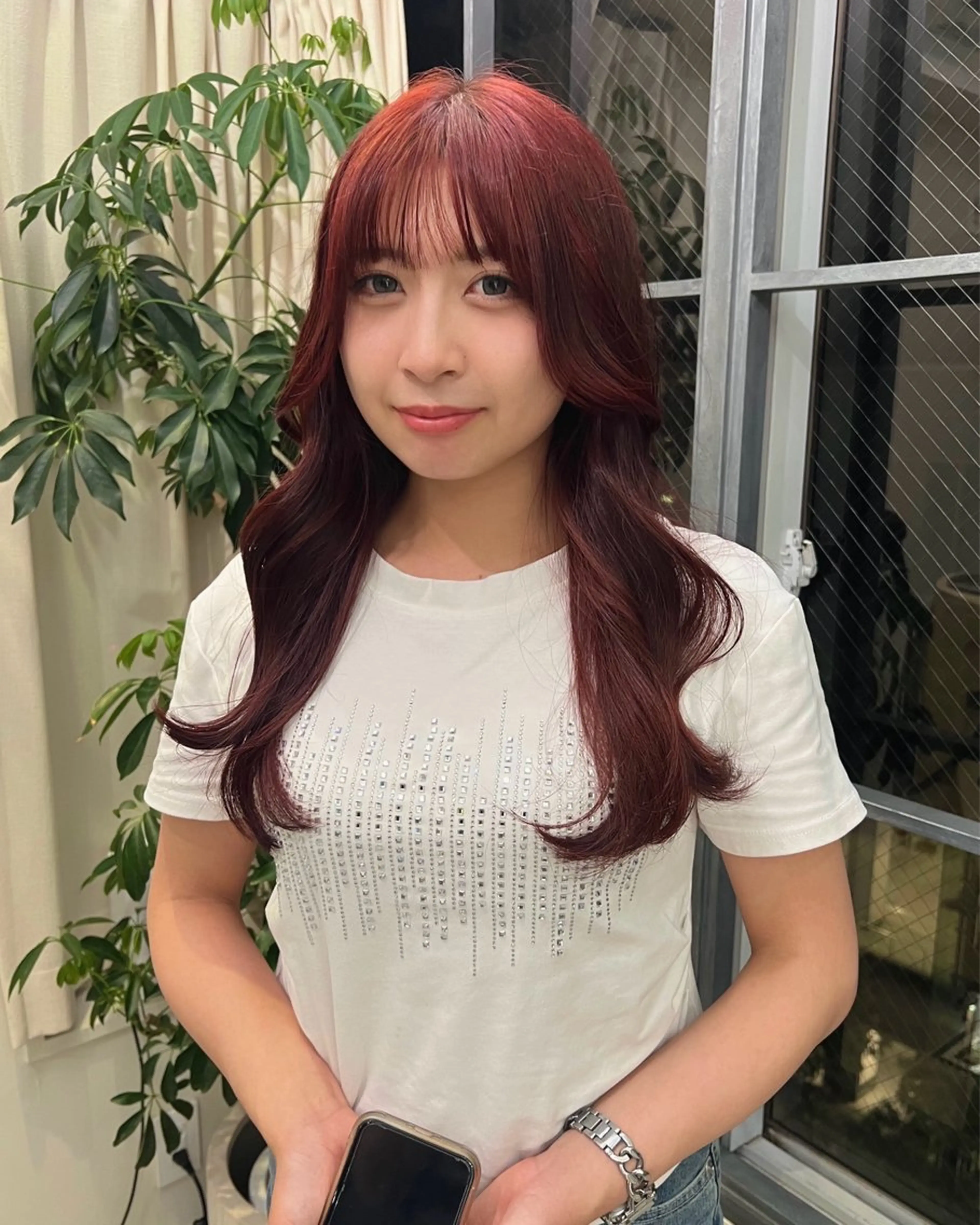 セミロング カット ヘアカラー トリートメント レイヤーカット/暖色 カラー/mao🎀のヘアスタイル