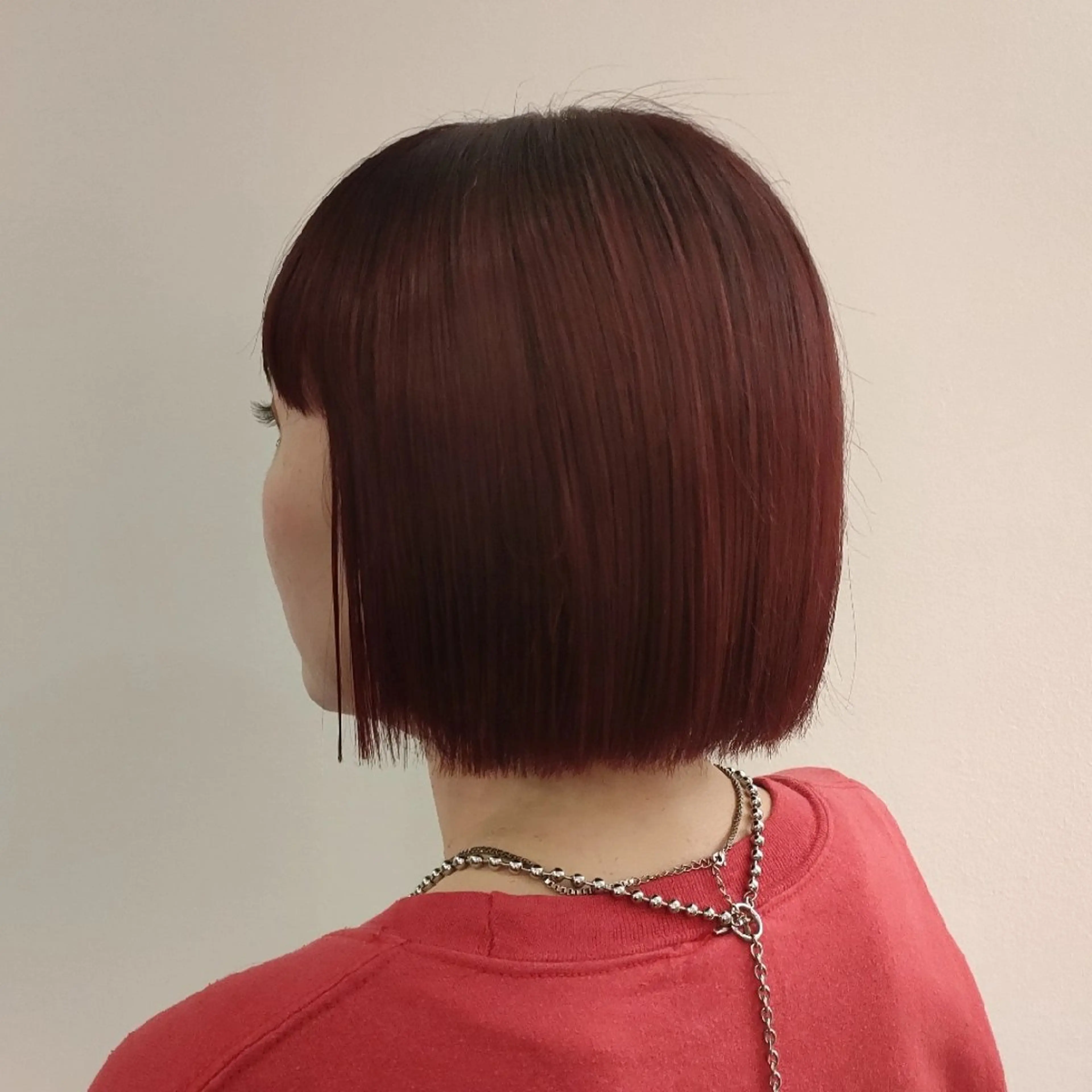 カラー ショート レッドカラー ボブ カット ヘアカラー ❁︎NOAN❁︎ 4/19(日)空き有のヘアスタイル