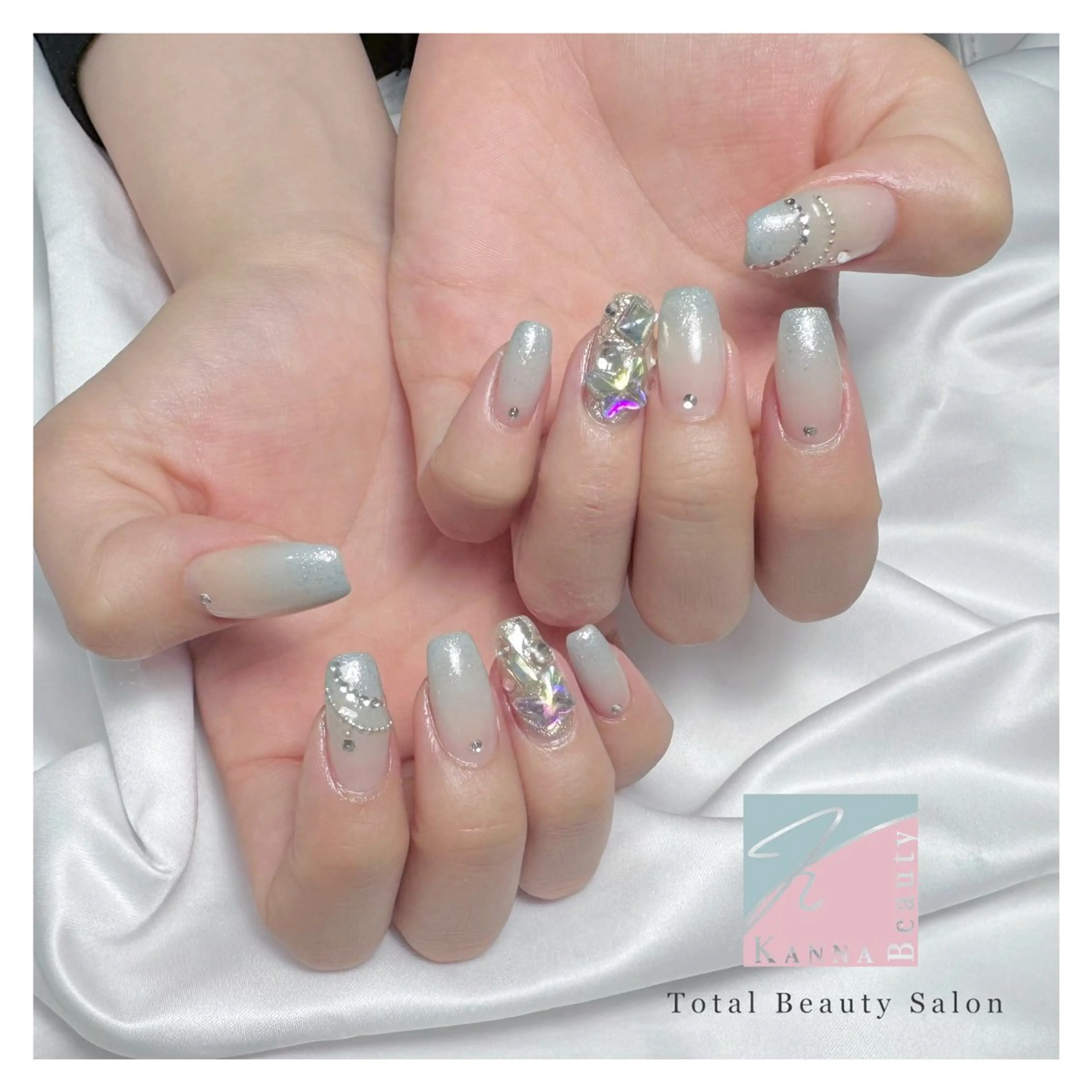 ネイル フットネイル ジェルネイル グラデーション キラキラネイル マグネットネイル ハンドネイル Kanna Yuki カンナユキのネイルデザイン