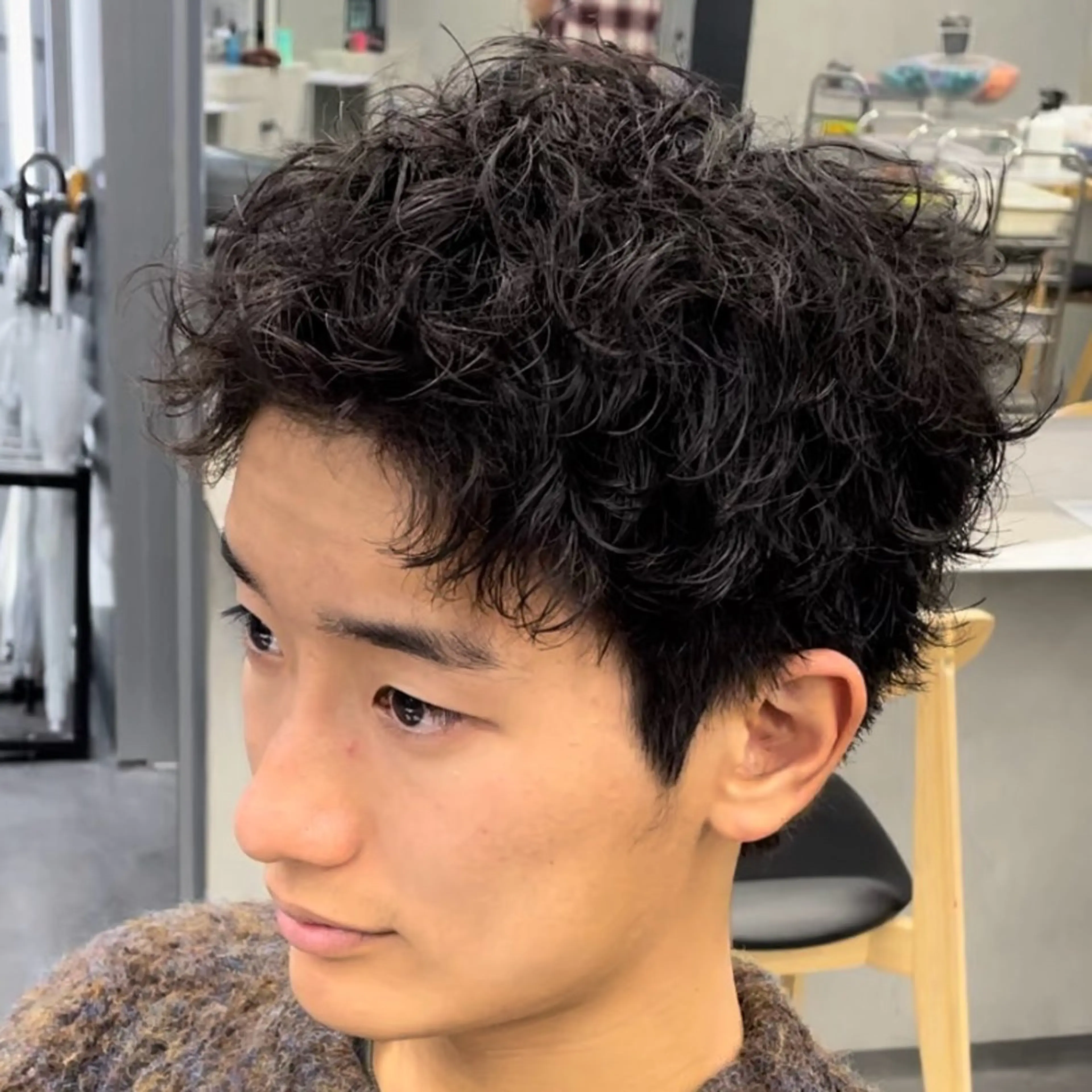 ショート パーマ ヘアアレンジ メンズ カット パーマ fifth 石川 凪のヘアスタイル