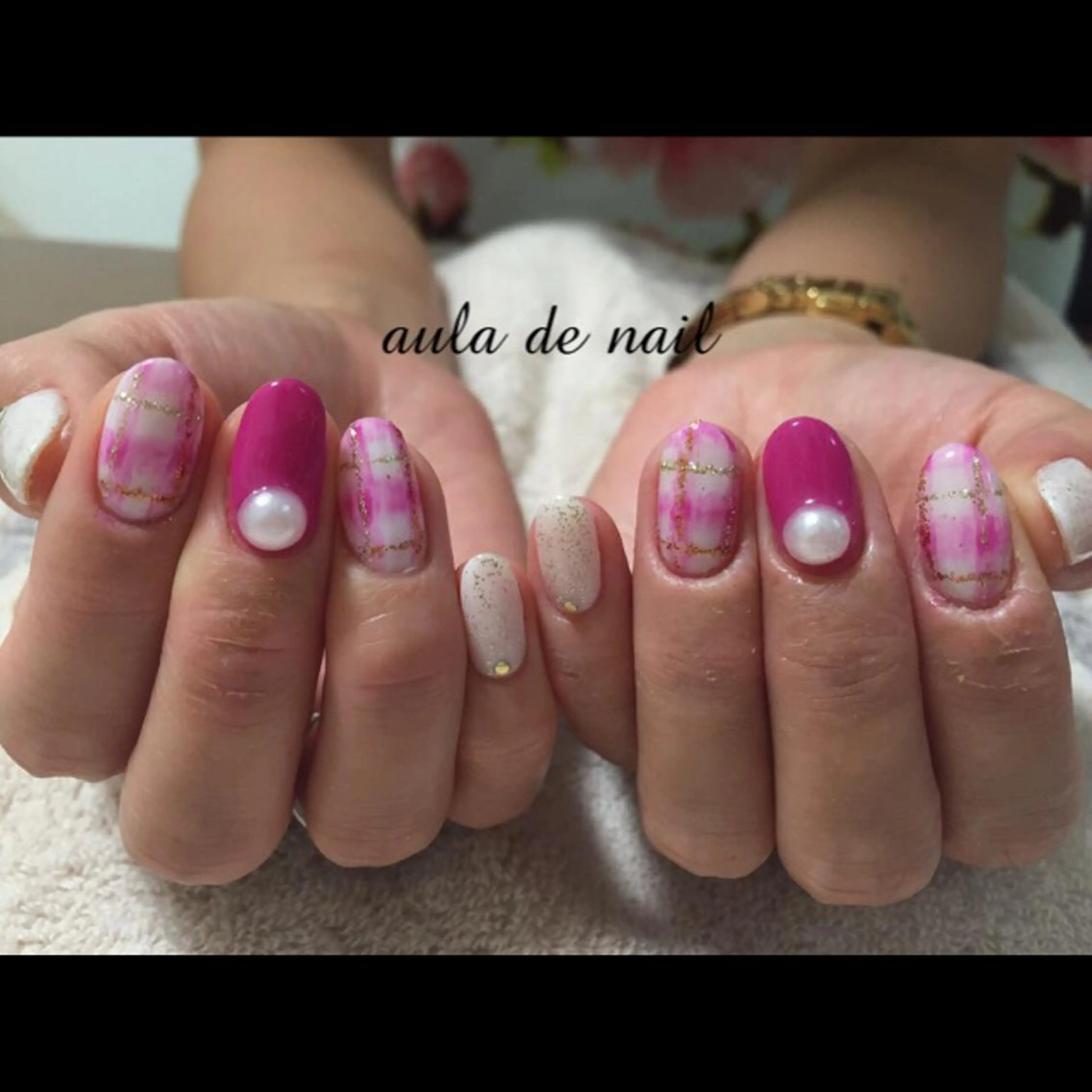 ネイル ピンク auladenail アウラデネイルのネイルデザイン
