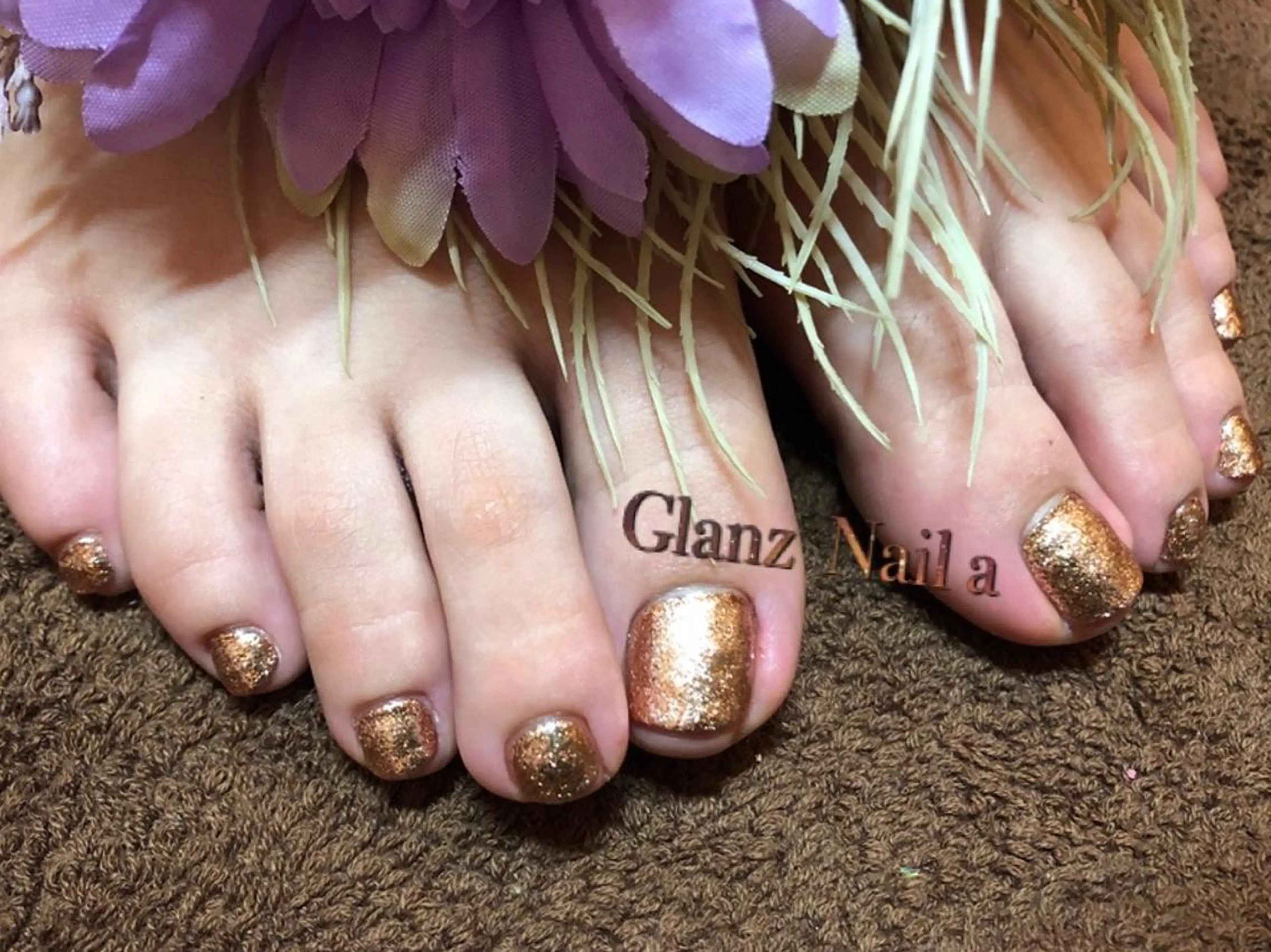 ネイル フットネイル ジェルネイル ワンカラーネイル Glanz  Nail aのネイルデザイン