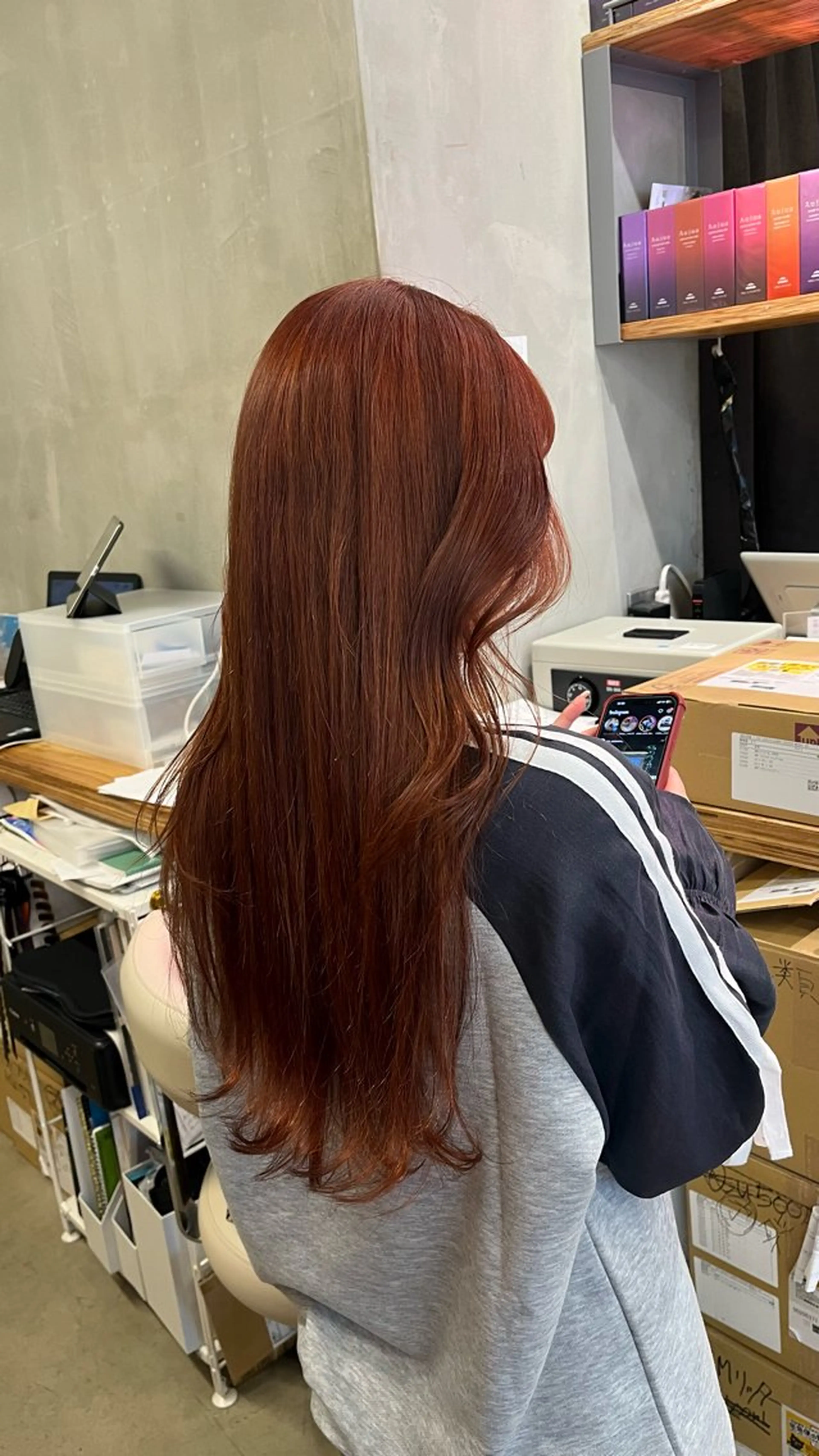 ロング オレンジブラウン Naotsuka Yui  🌺のヘアスタイル