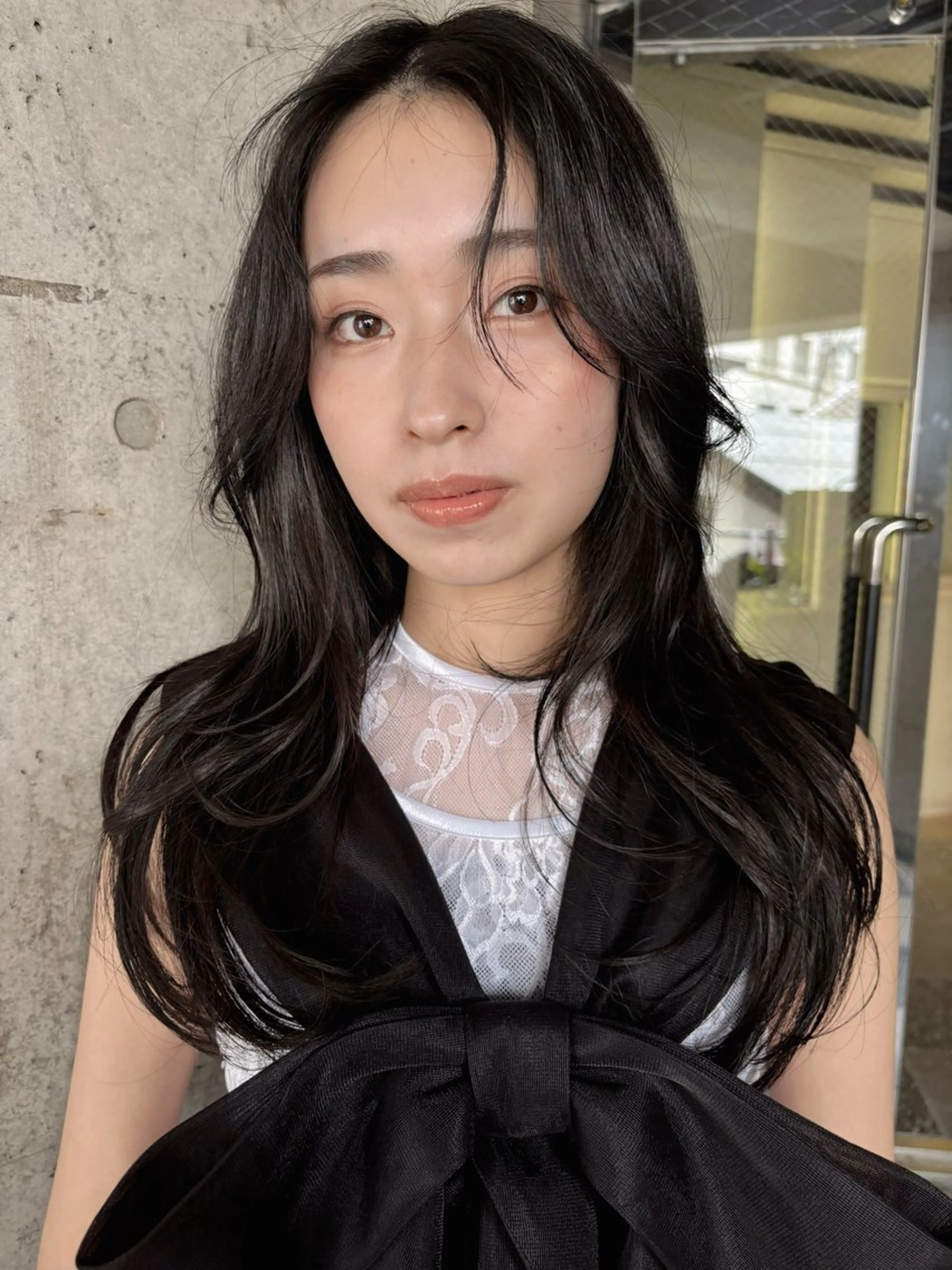 ロング ロング カット ヘッドスパ 柔らかストレートと ツヤカラー/和田陽向のヘアスタイル