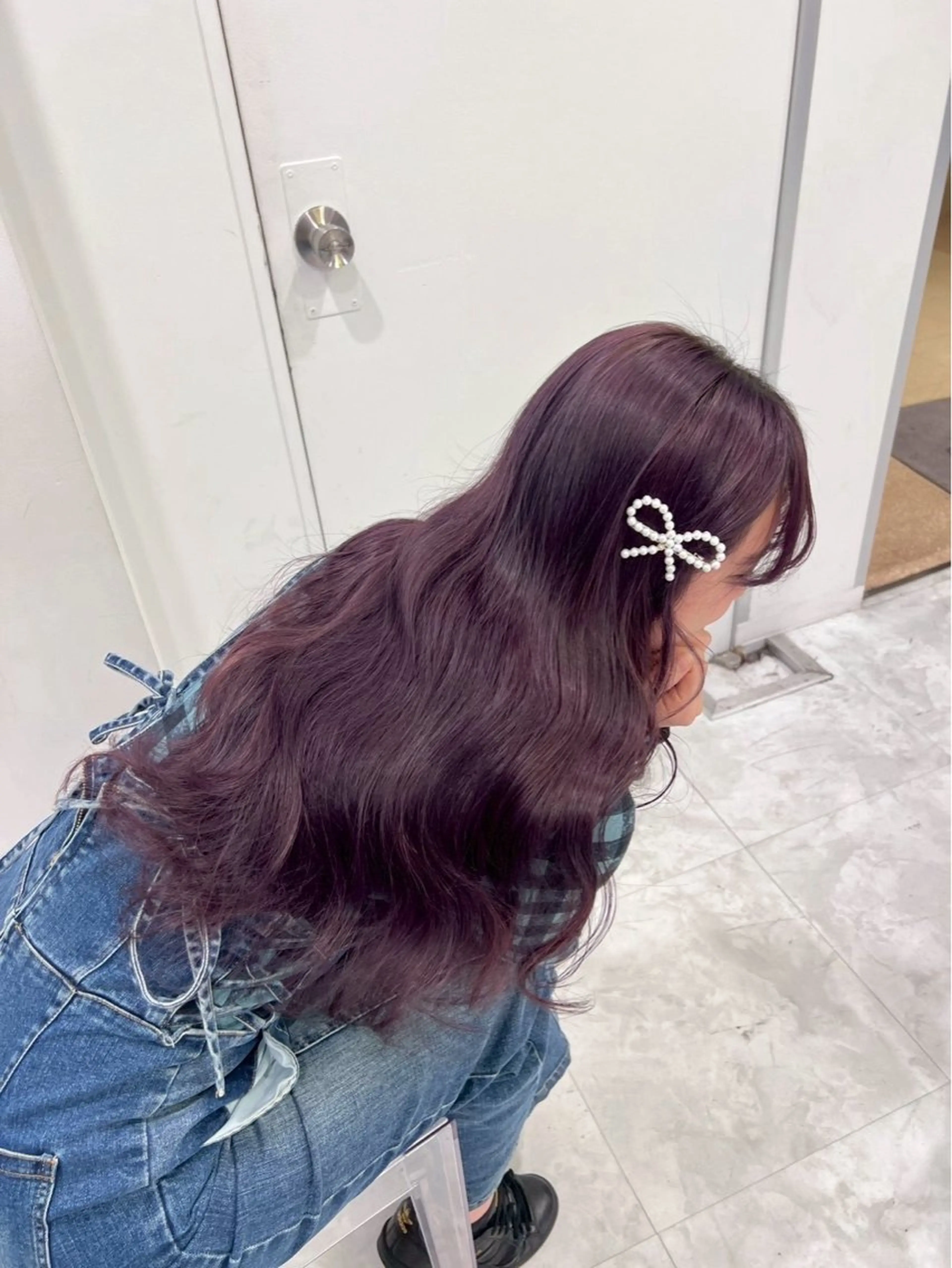 ロング カラー ヘアカラー トリートメント 銀座/髪質改善✨️ 寒色カラー💎もかのヘアスタイル