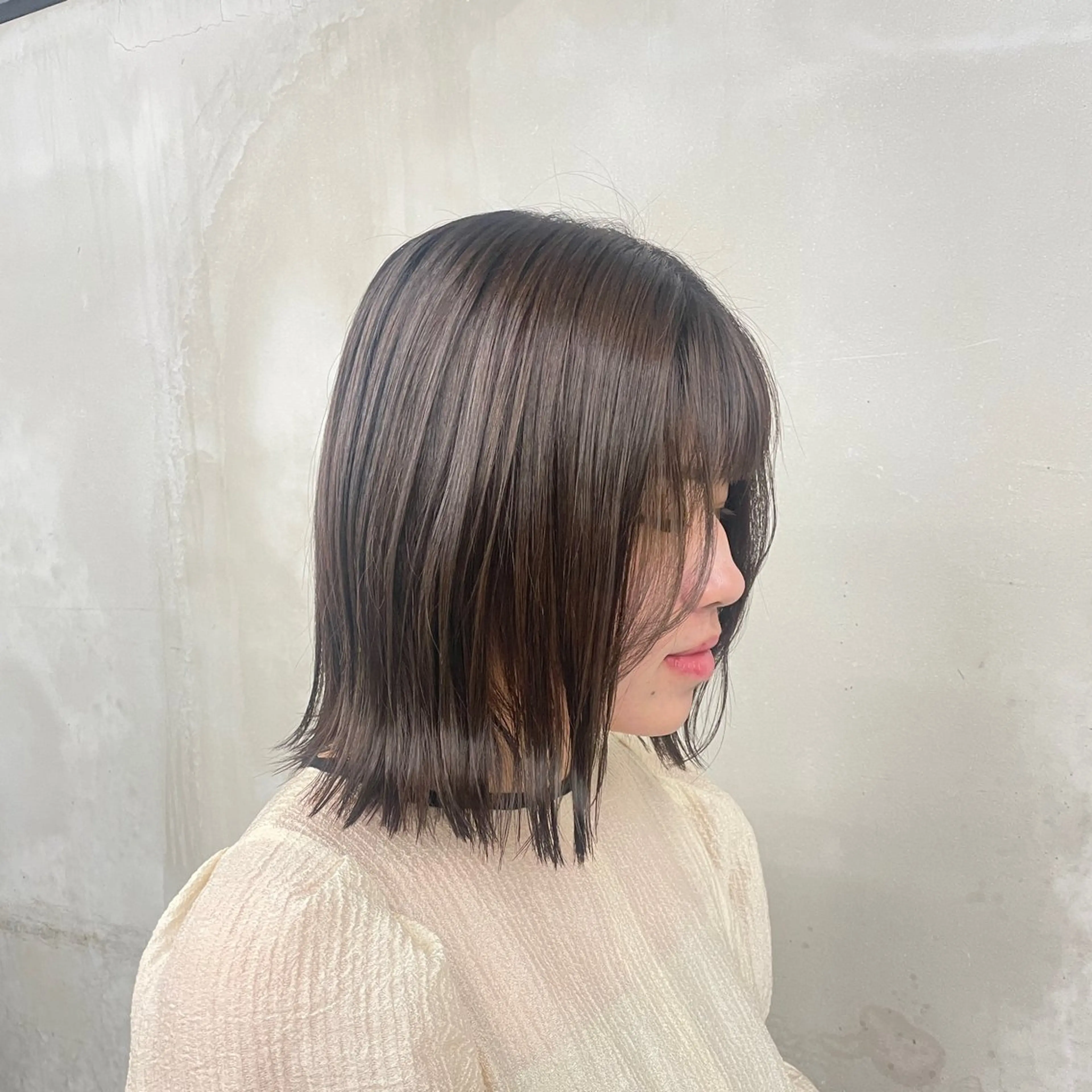 ミディアム カラー ヘアカラー 🎨透明感カラー/ ハイライト/近藤怜那のヘアスタイル