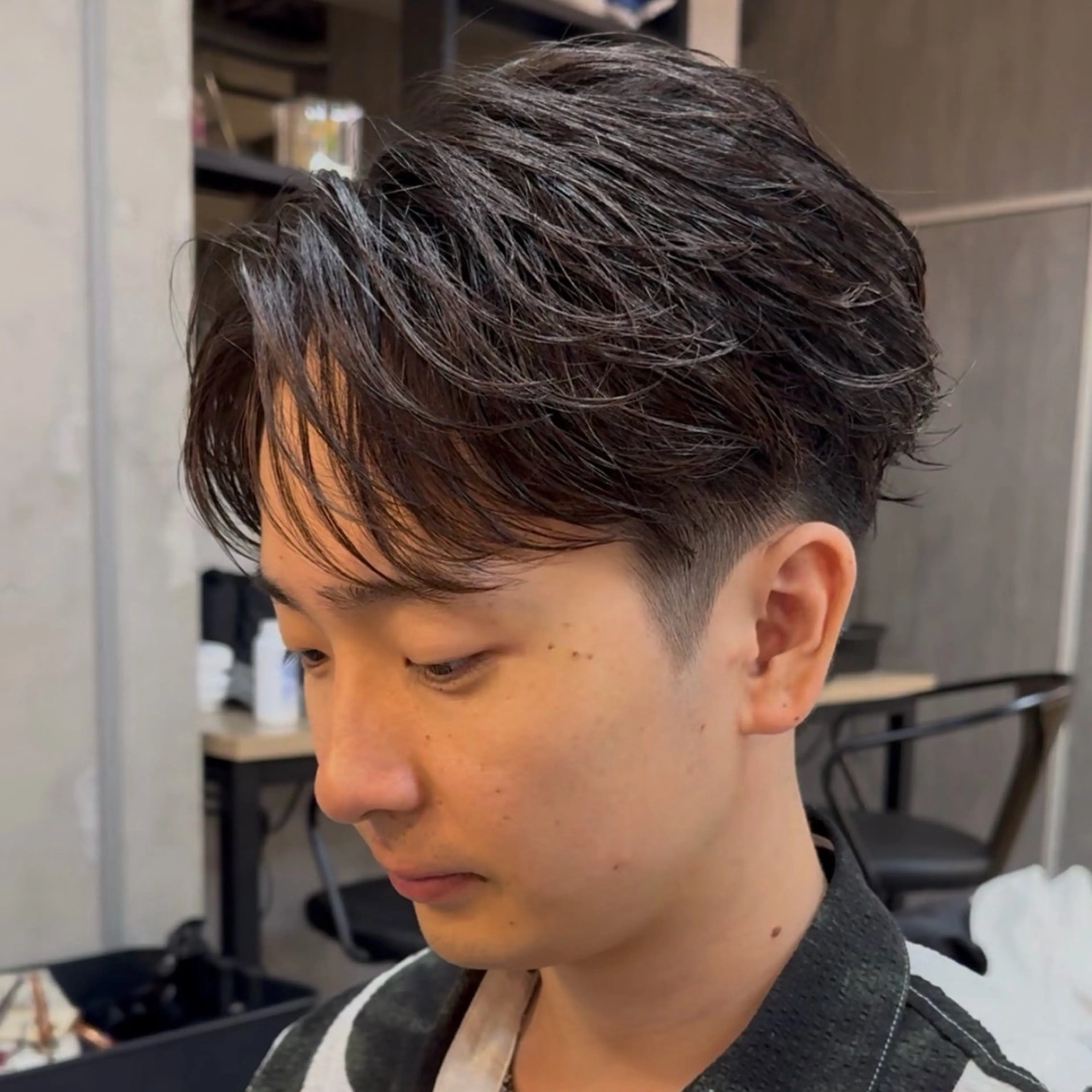 パーマ メンズ カット パーマ ‎🤍モテ/メンズ KEISHO🩶のヘアスタイル