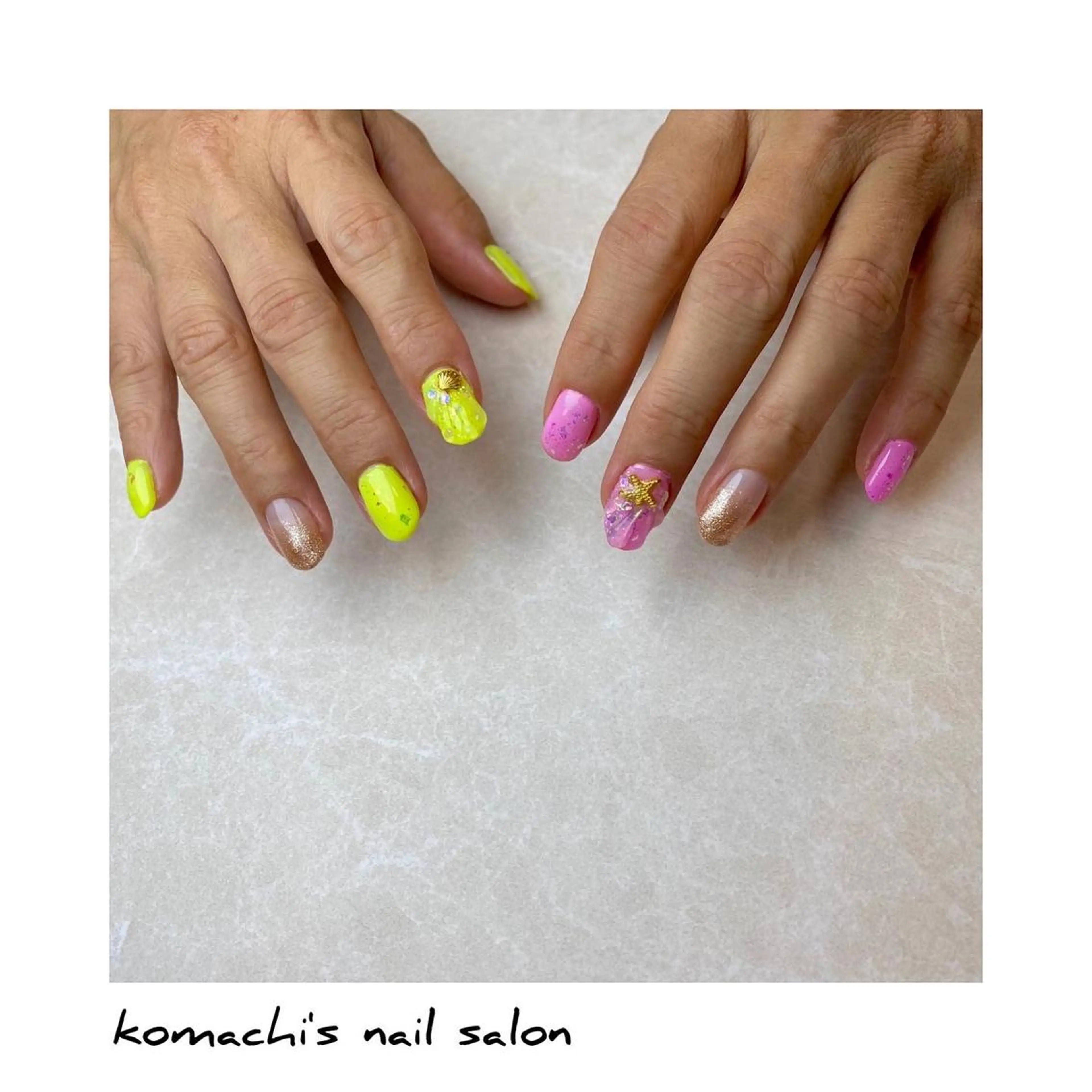 ネイル 夏ネイル ハンドネイル akita kazumiのネイルデザイン