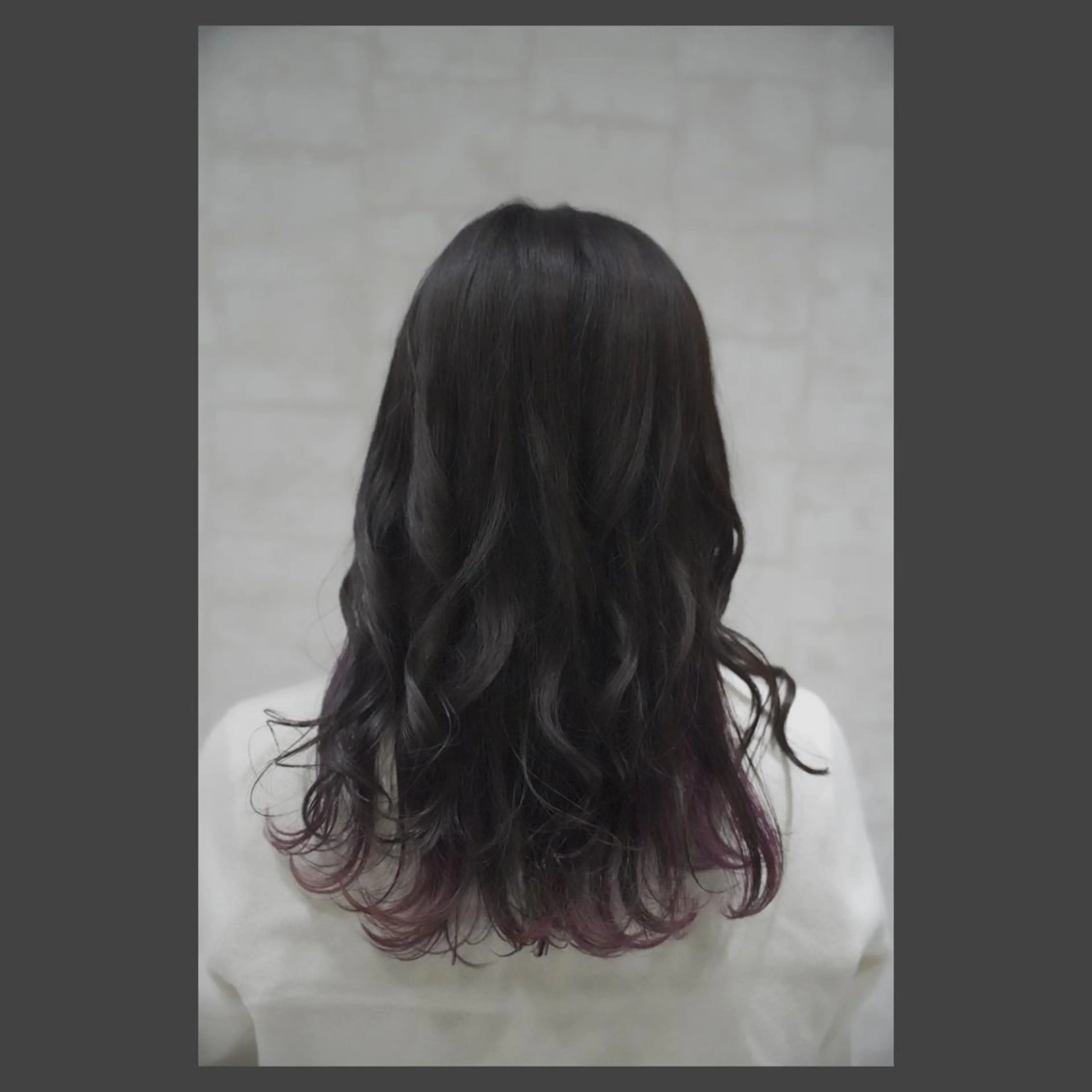 ミディアム カラー パープルカラー トリートメント カット ヘアカラー 髪質改善トリート メント/川田のヘアスタイル