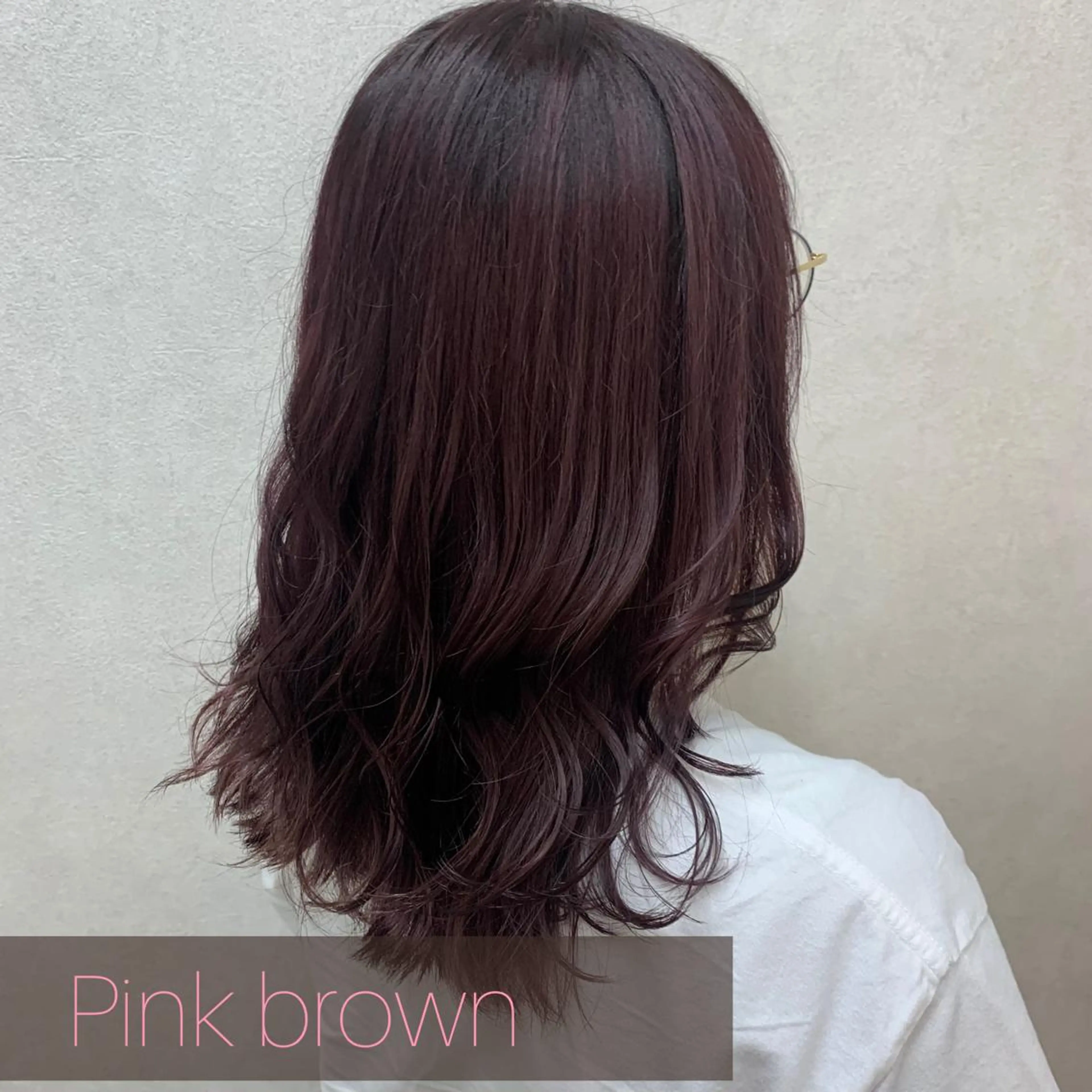 ロング カラー ブリーチ ブラウンカラー ブリーチなしカラー ピンクカラー ピンクブラウン MIHO /のヘアスタイル