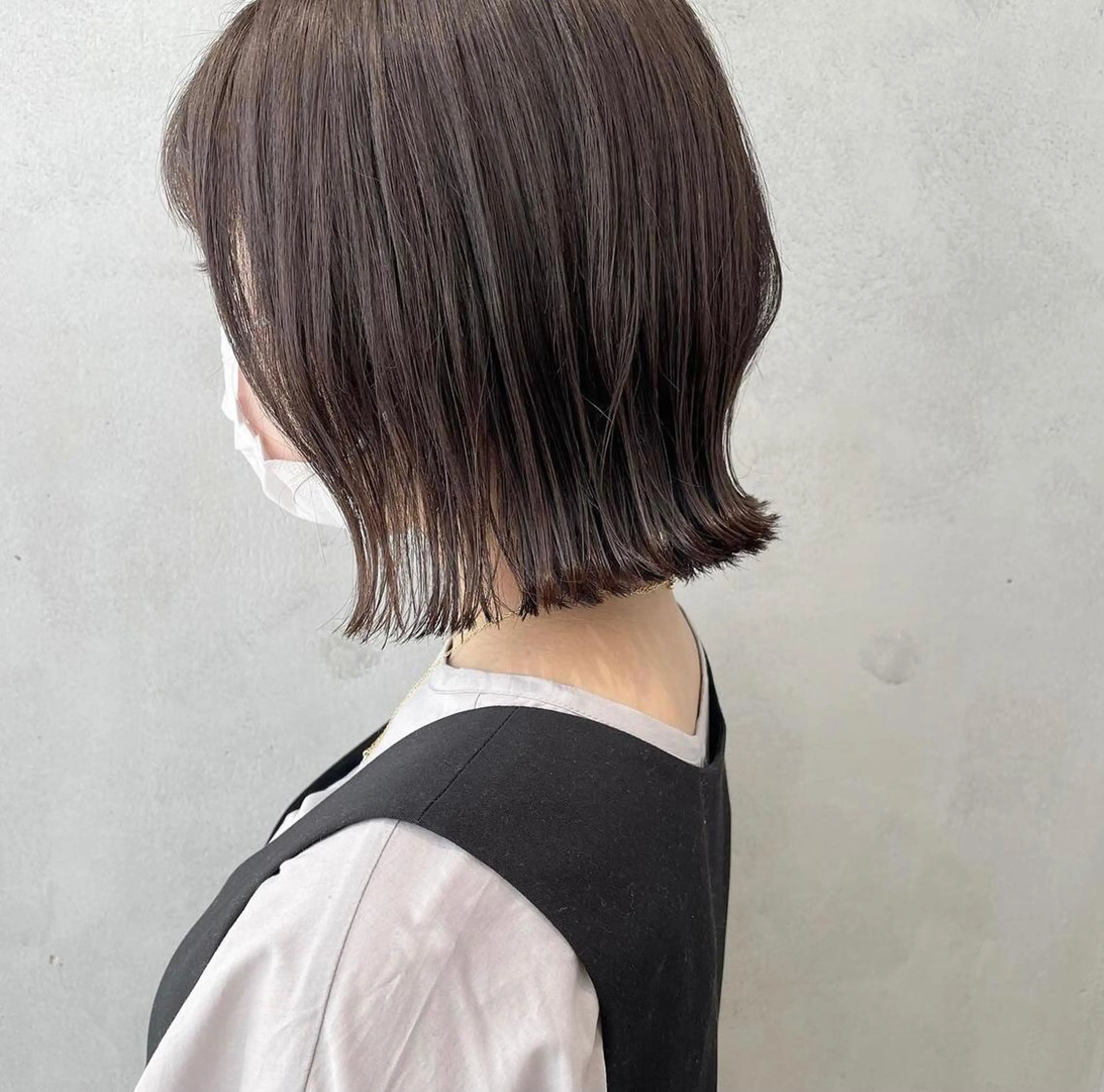 ミディアム 切りっぱなしボブ ボブ 🩵レイヤー✖︎ 髪質改善🩵リョウヤのヘアスタイル