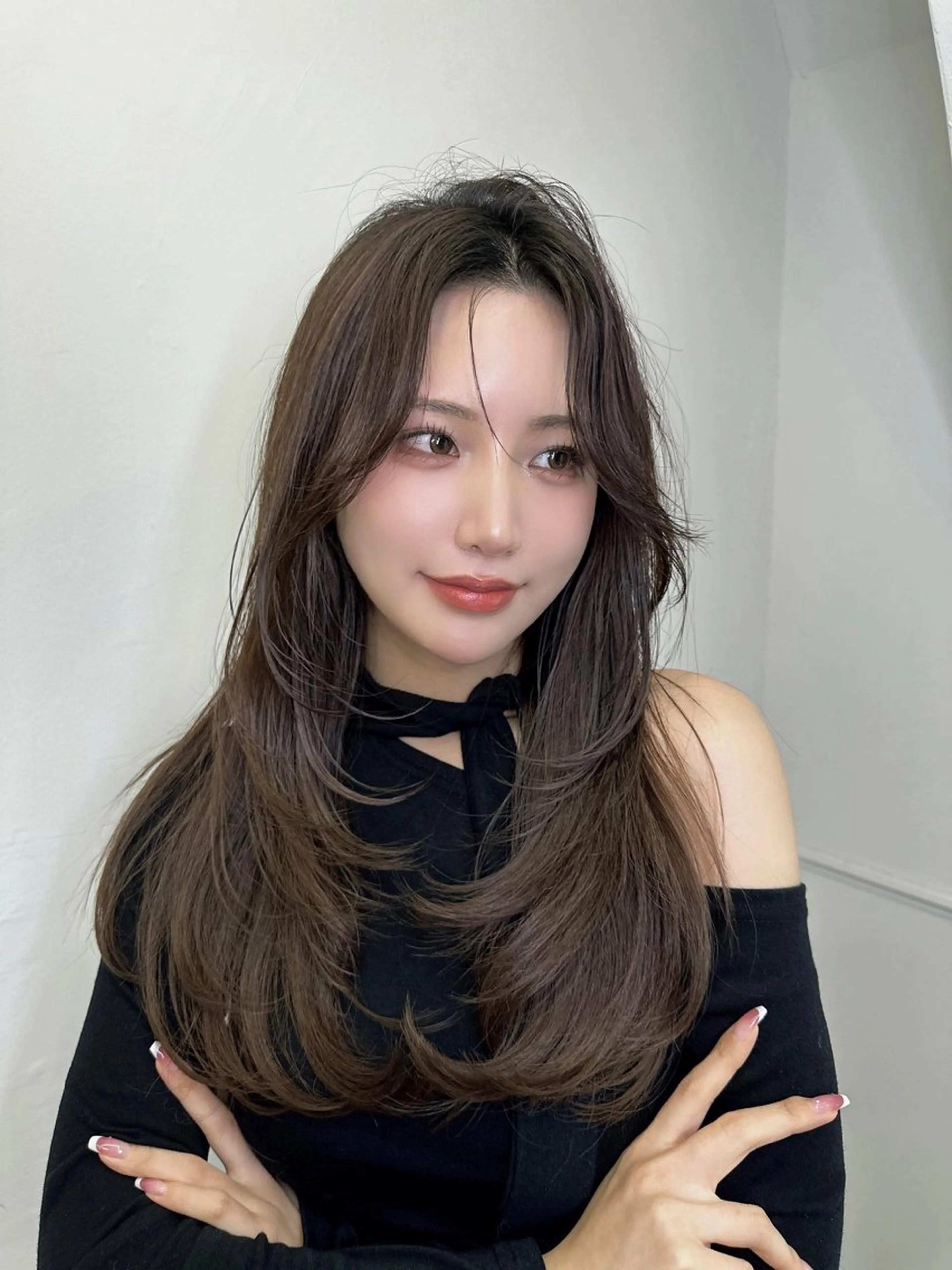 ロング カラー レイヤーカット ワンホンレイヤー ワンホンヘア カット ヘアカラー トリートメント ワンホン/エクステ ケラチン/Kaitoのヘアスタイル