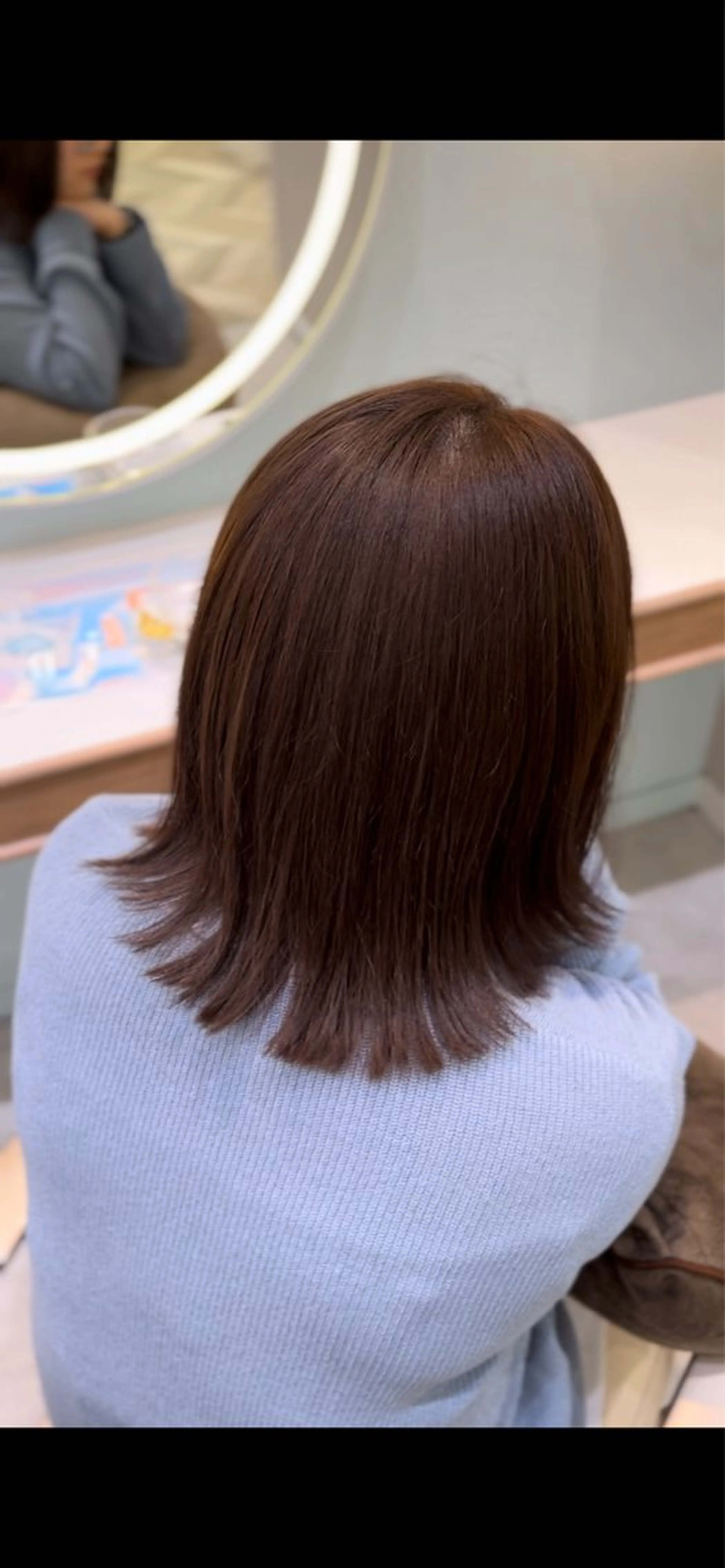 ミディアム カラー カット トリートメント 𝑴𝑰𝑨🎀赤髪 /ピンク/髪質改善のヘアスタイル