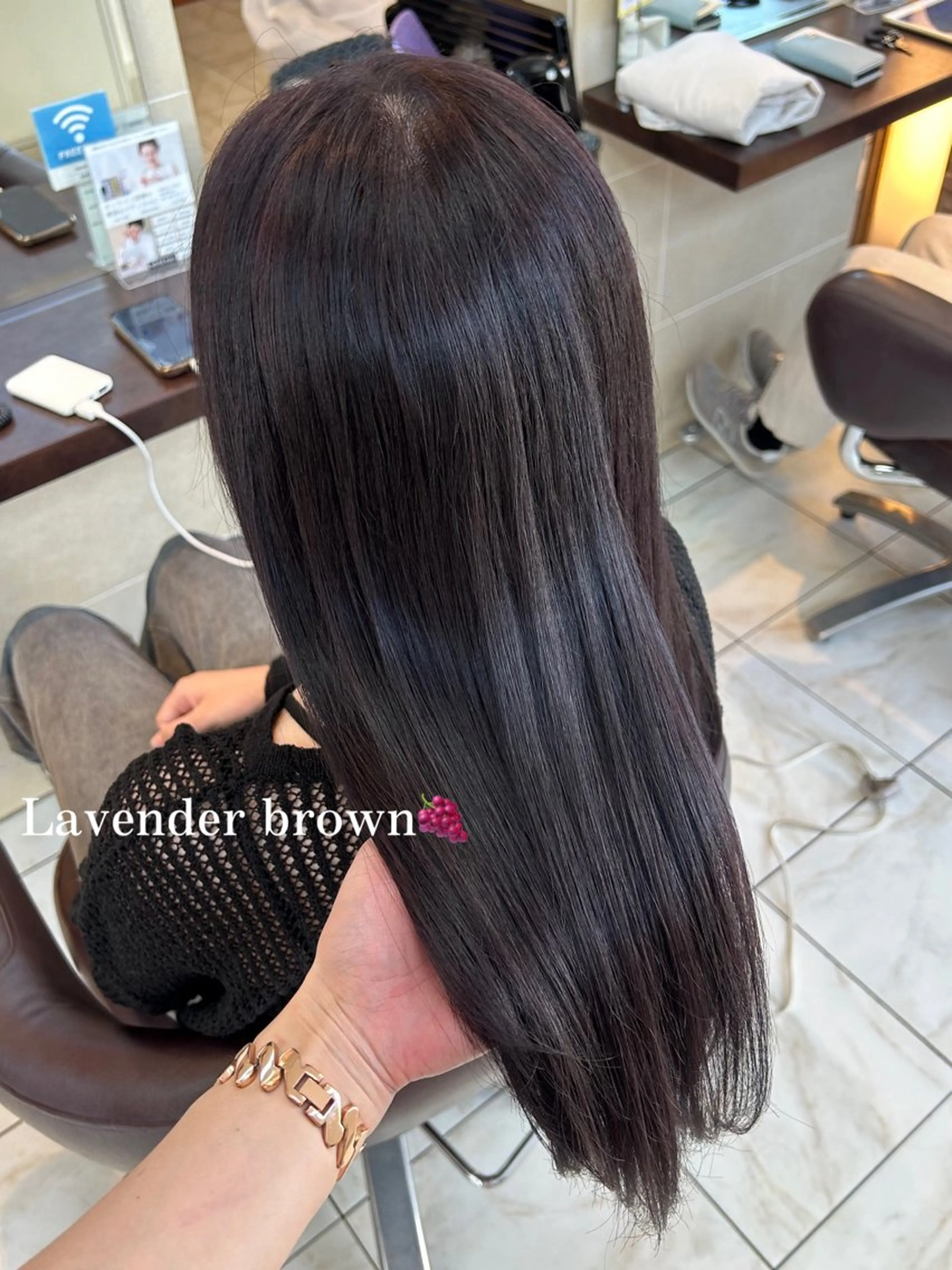 セミロング ラベンダーブラウン ヘアカラー トリートメント 🧸HARUNA 艶髪✨透明感🫧のヘアスタイル
