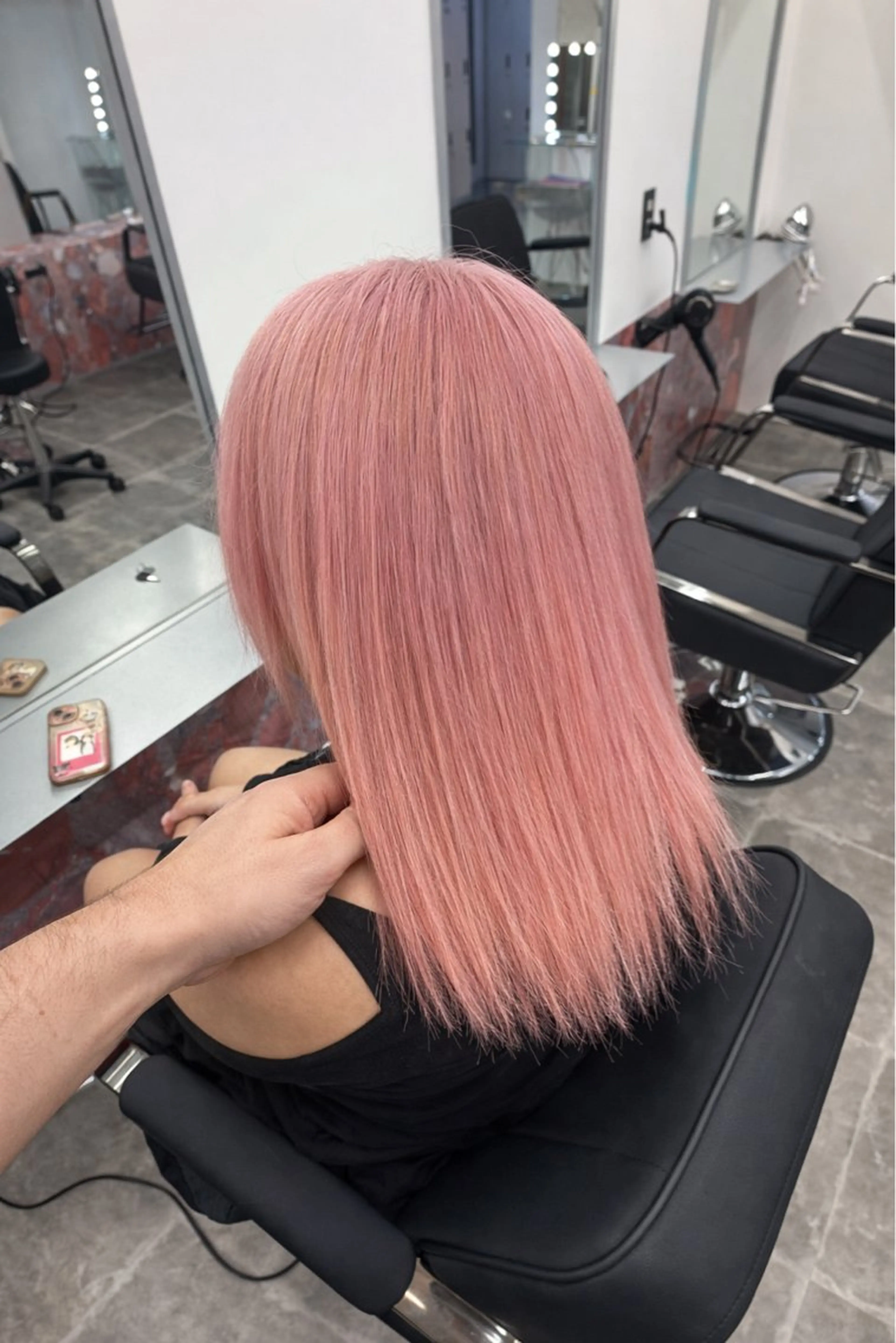 セミロング ヘアカラー PELE栄/カラー ハイトーン/そうたのヘアスタイル