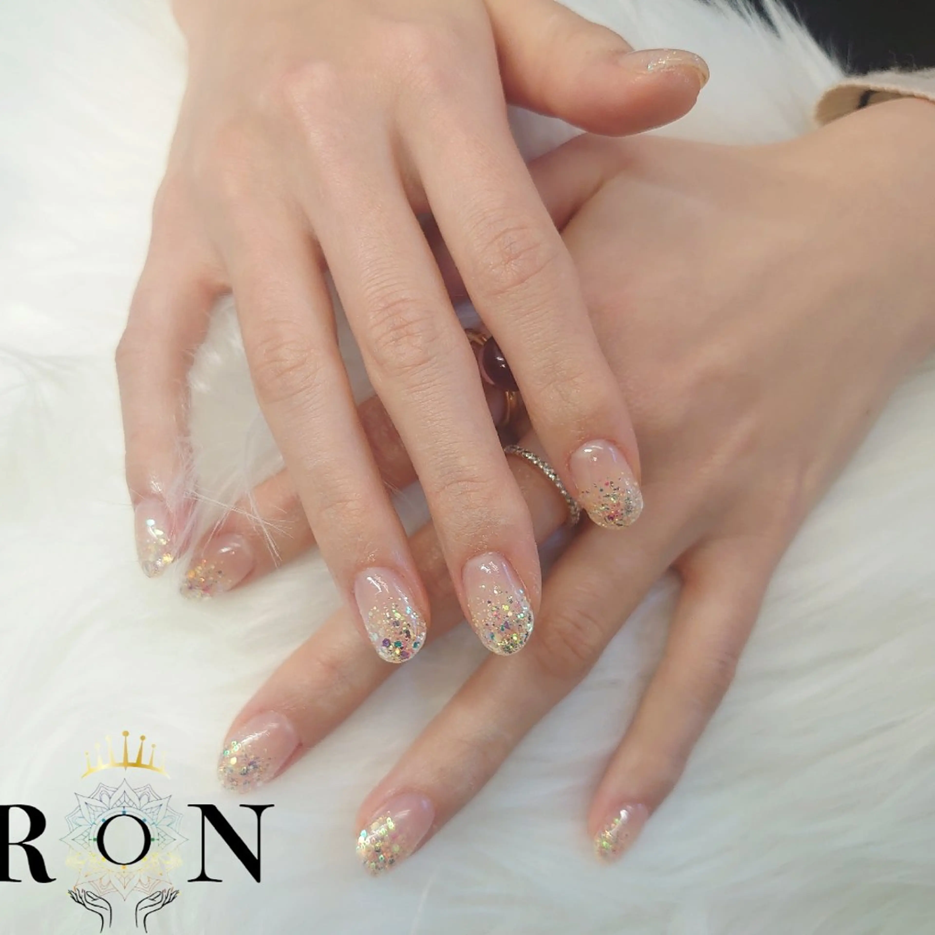 ネイル グラデーション ラメ(グリッター) ラメグラデーション ♛BARON♛ AOIのネイルデザイン