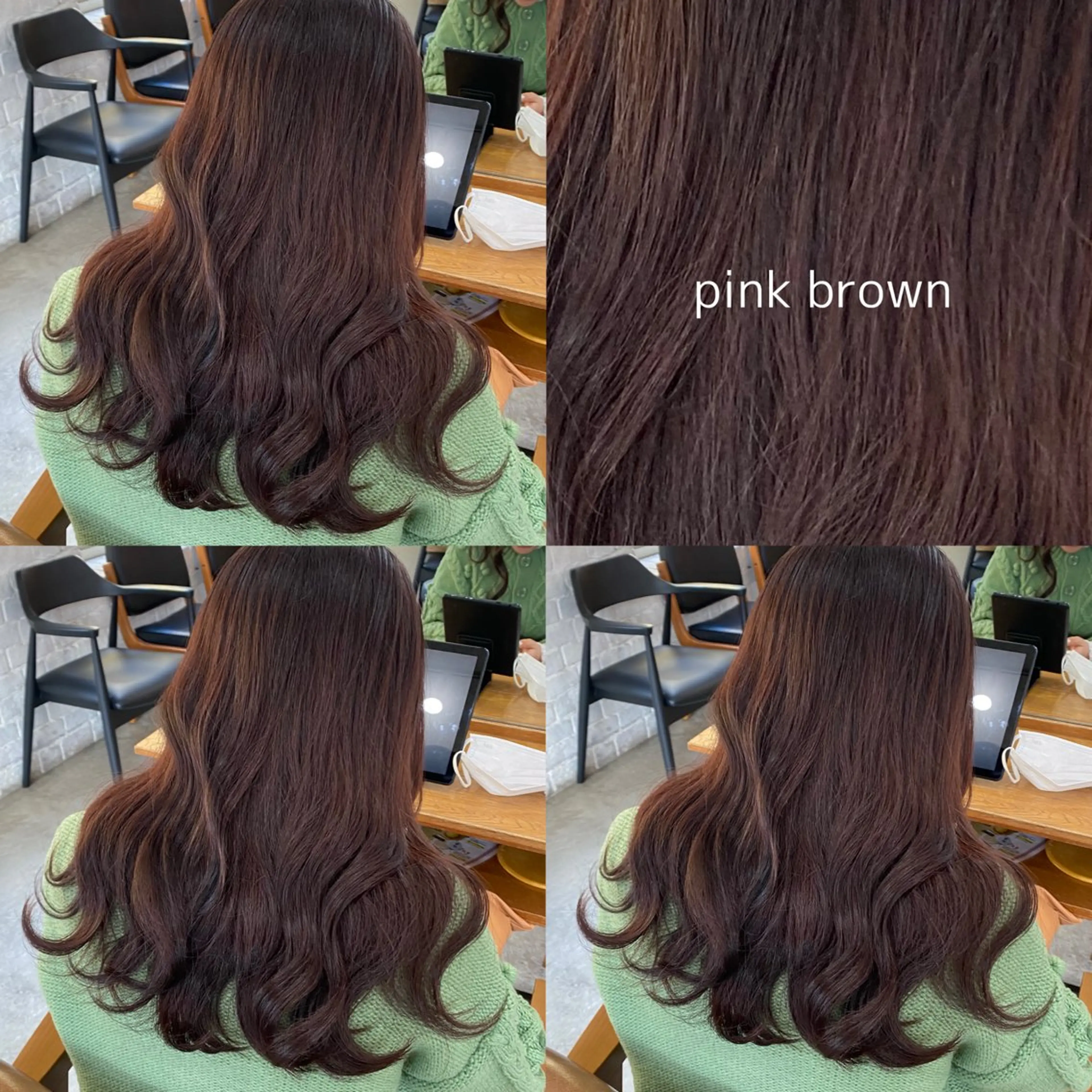 セミロング カラー ブラウンカラー ピンクカラー ピンクブラウン カット ヘアカラー トリートメント 暖色/ブラウン/ 透明感/ゆうかのヘアスタイル