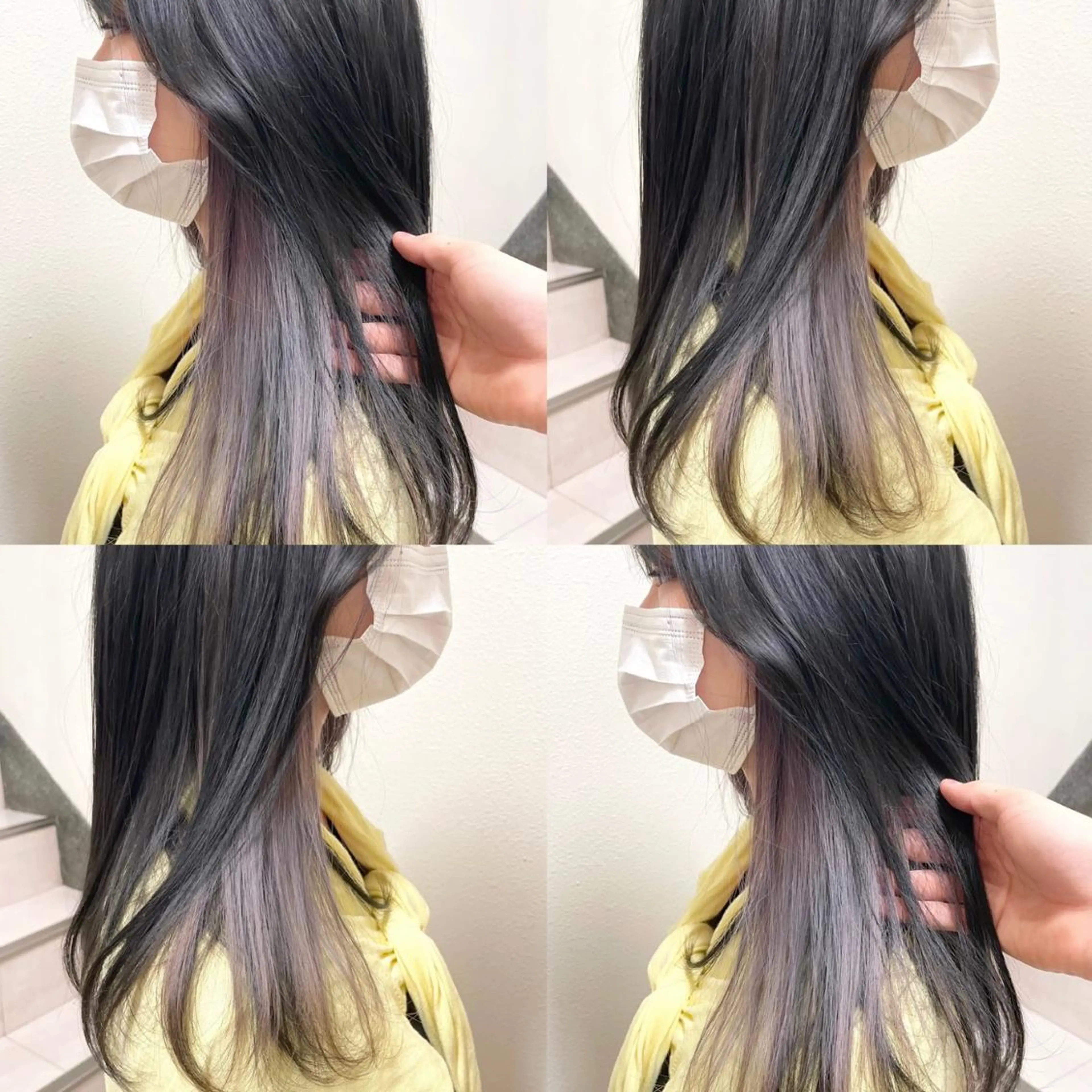 ミディアム カラー シルバー ホワイトシルバー ヘアカラー 新宿/顔周りカット/ レイヤー/がっきーのヘアスタイル