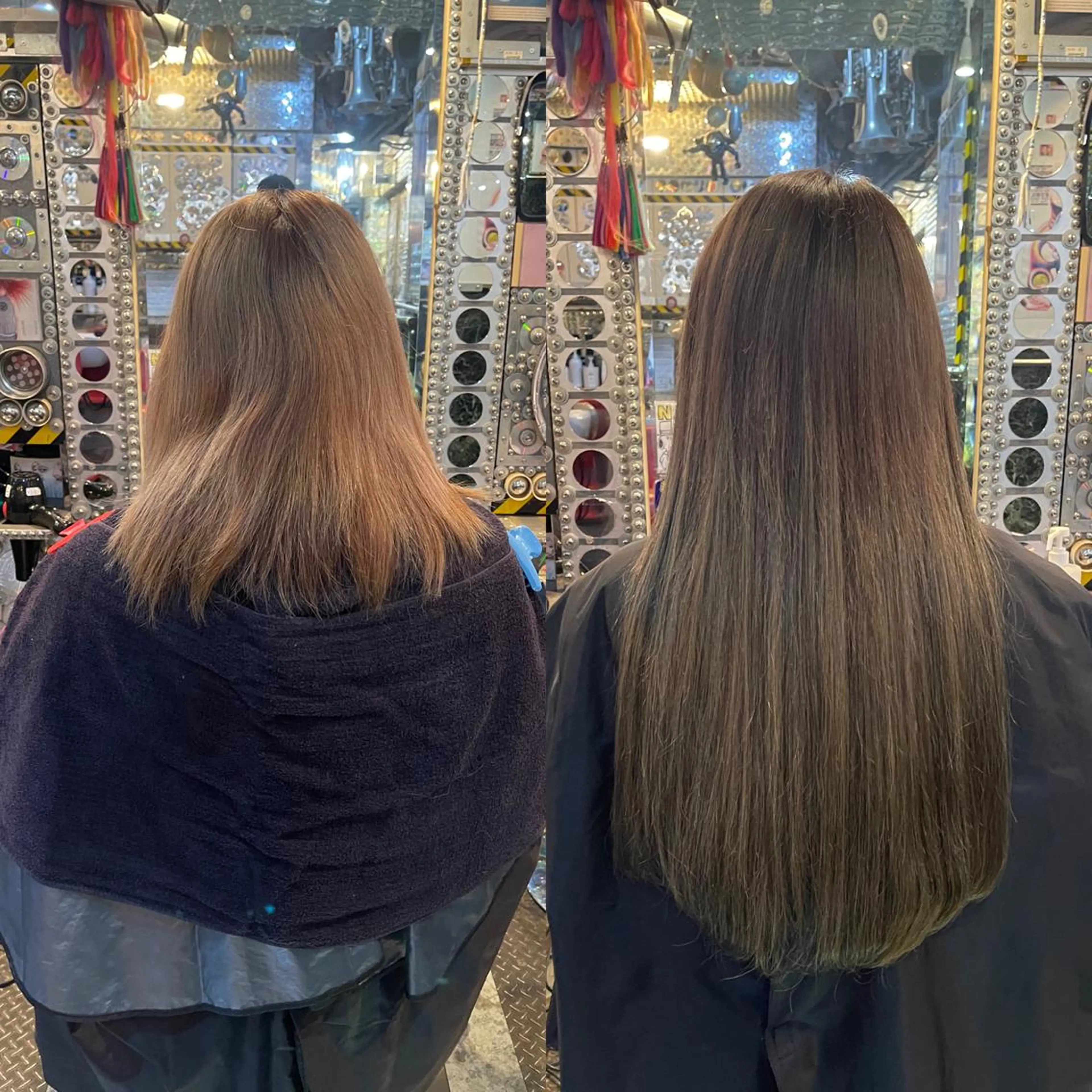 ロング カラー ヘアアレンジ 編み込みエクステ エクステ 🌈派手髪エクステ ブレイズ🌈ひろとのヘアスタイル
