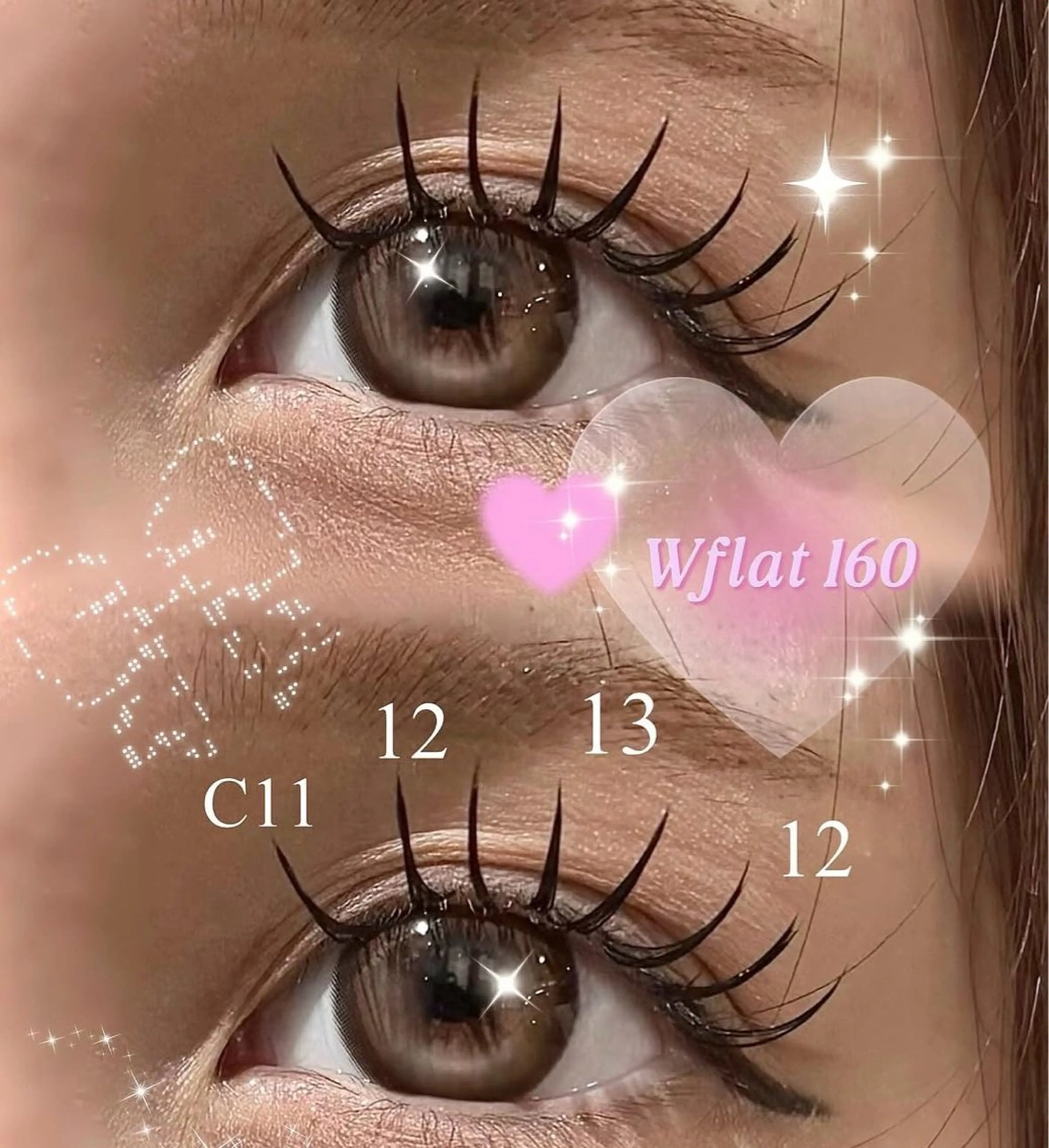 🪽💕Wフラットラッシュ160本(オフなし)⚠︎当店他店付け足し不可🙇🏻‍♀️の写真