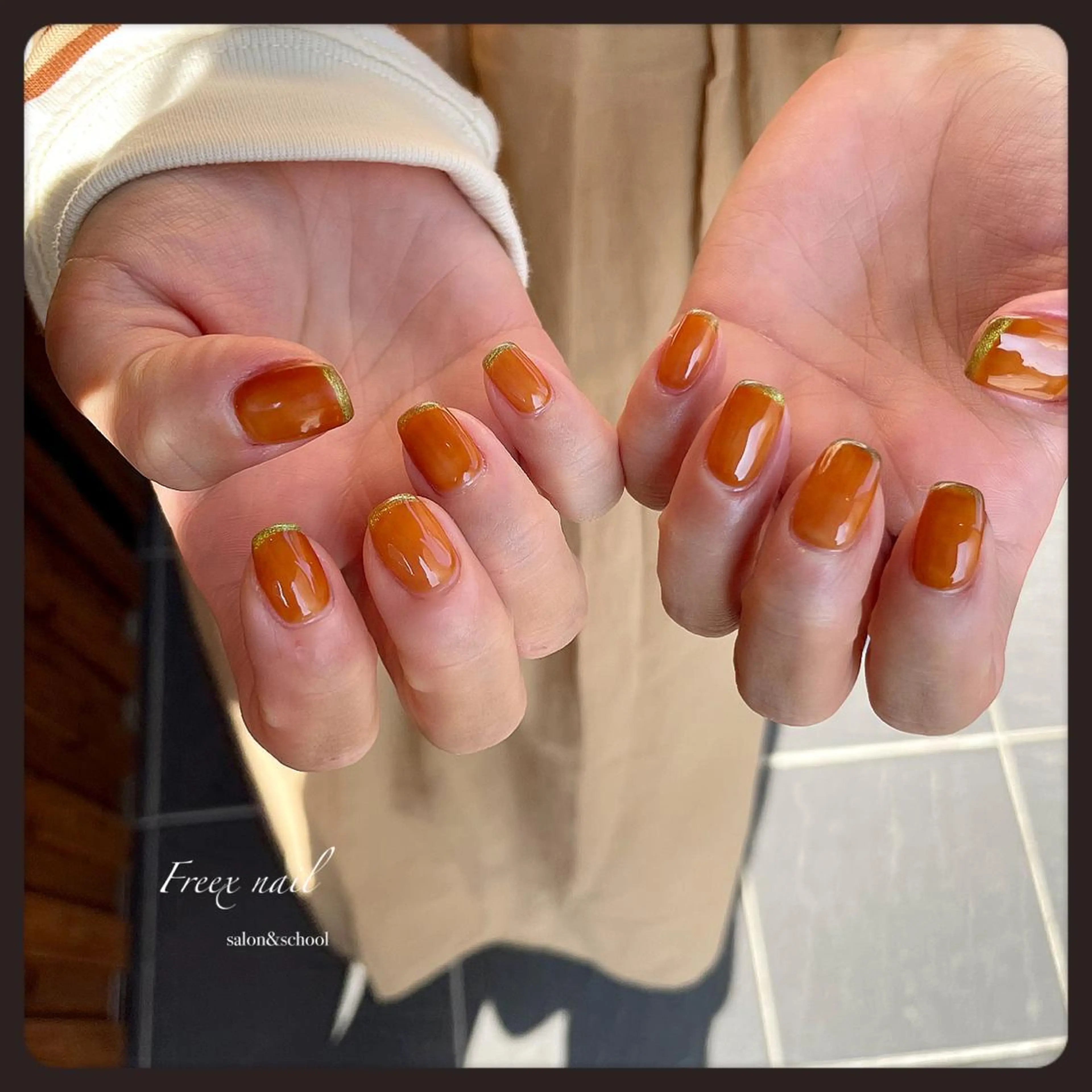 ネイル フレンチネイル ハンドネイル ハンドケア freex nail /ニュアンス/個性派のネイルデザイン
