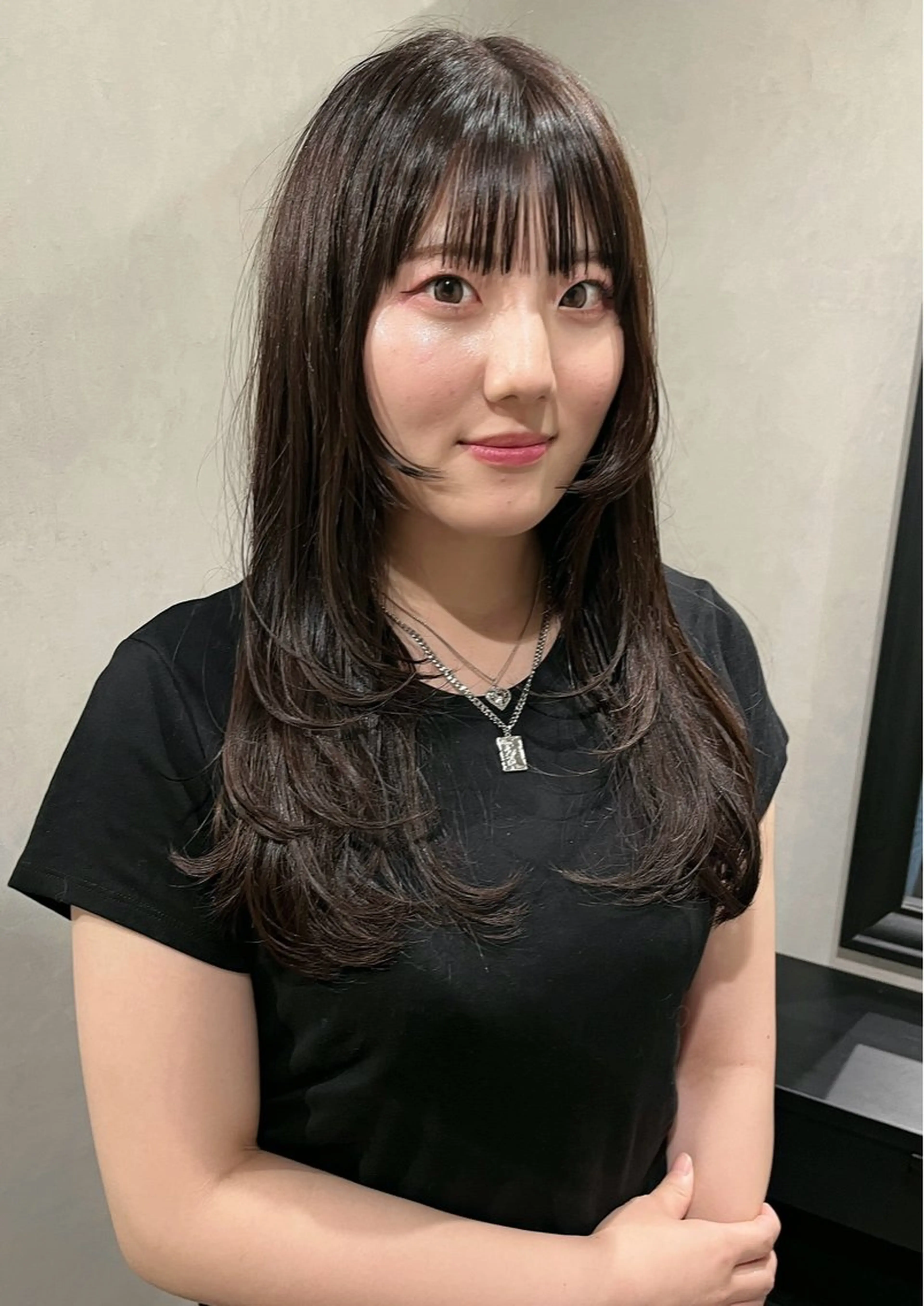 ミディアム カット ヘアカラー トリートメント Yurina 💖透明感カラー💖のヘアスタイル