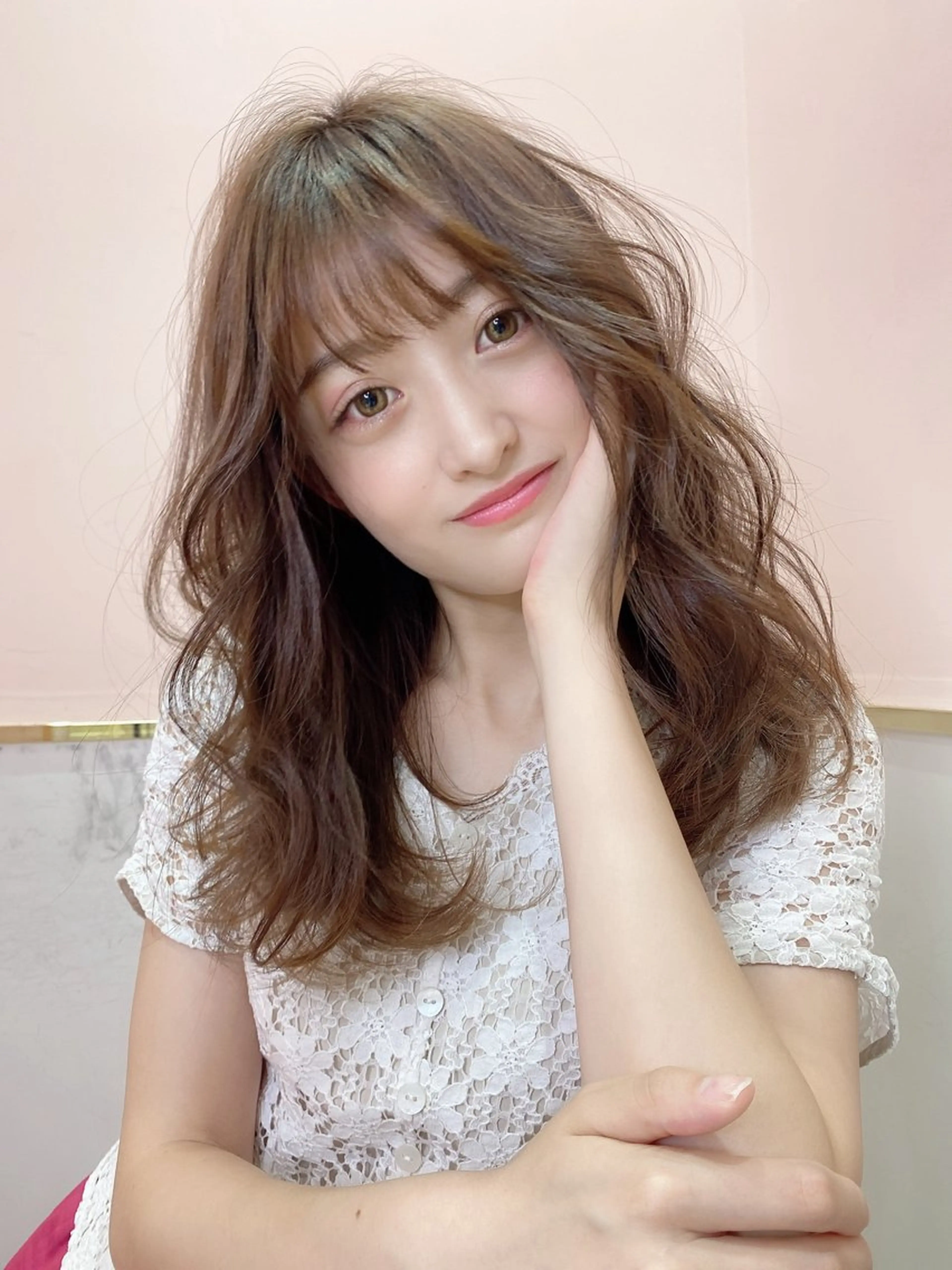 ロング カラー 髪質改善 トリートメント 韓国/ワンホンヘア 髪質改善/MaCoのヘアスタイル