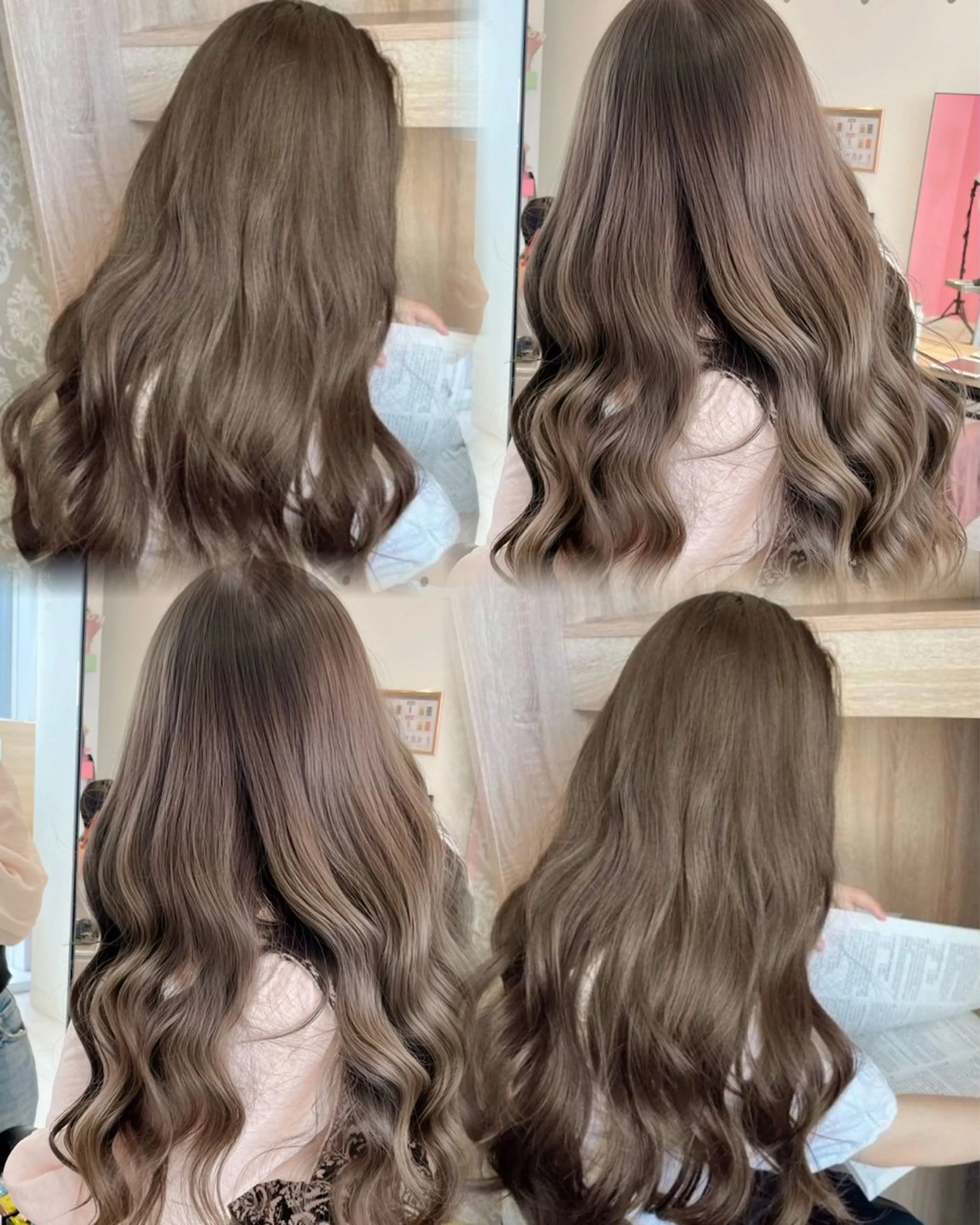 ロング カラー ヘアカラー 韓国風ハッシュカット 似合わせレイヤー池袋のヘアスタイル