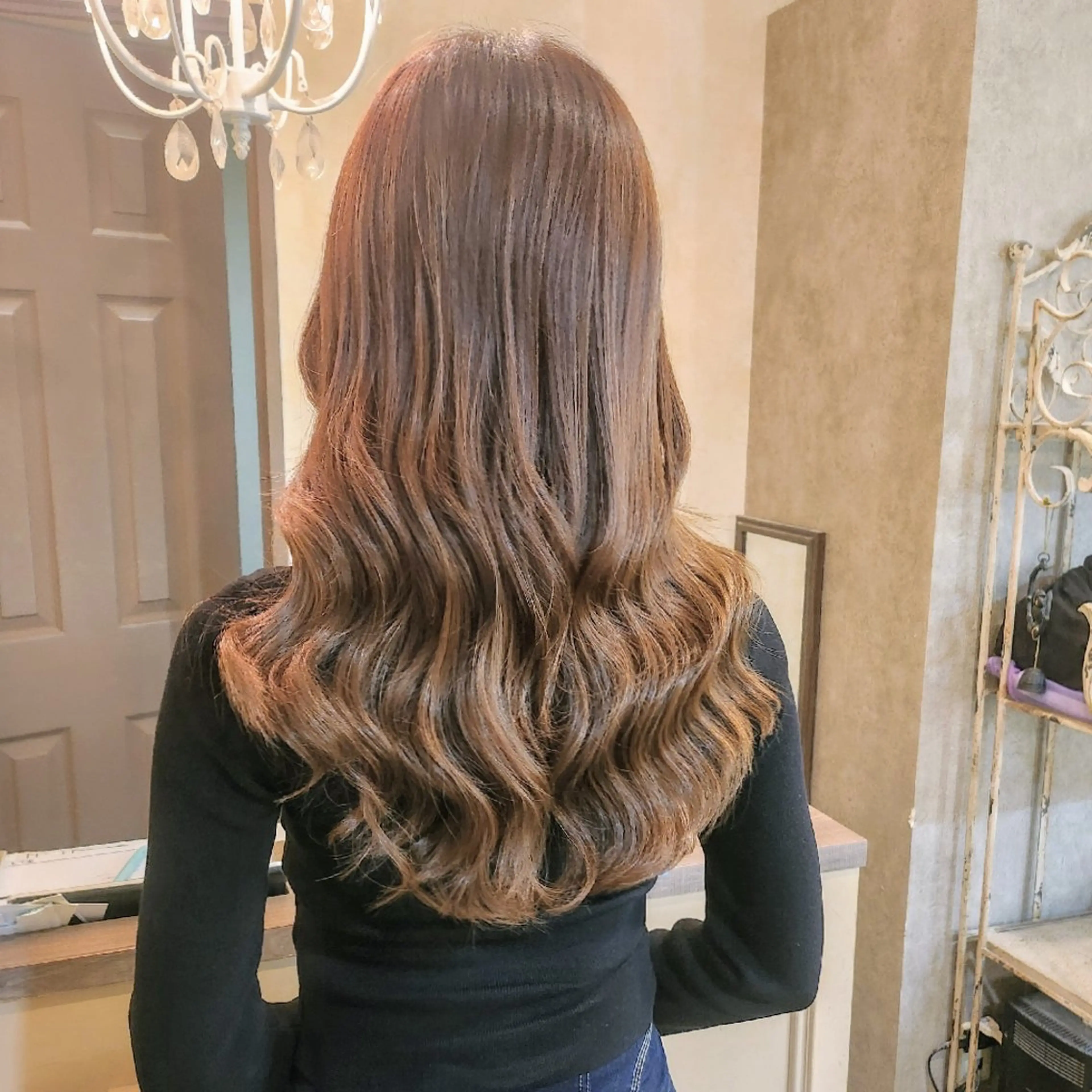 ヘアアレンジ カラー ロング シールエクステ エクステ カット エクステ 田井中 悠紀のヘアスタイル