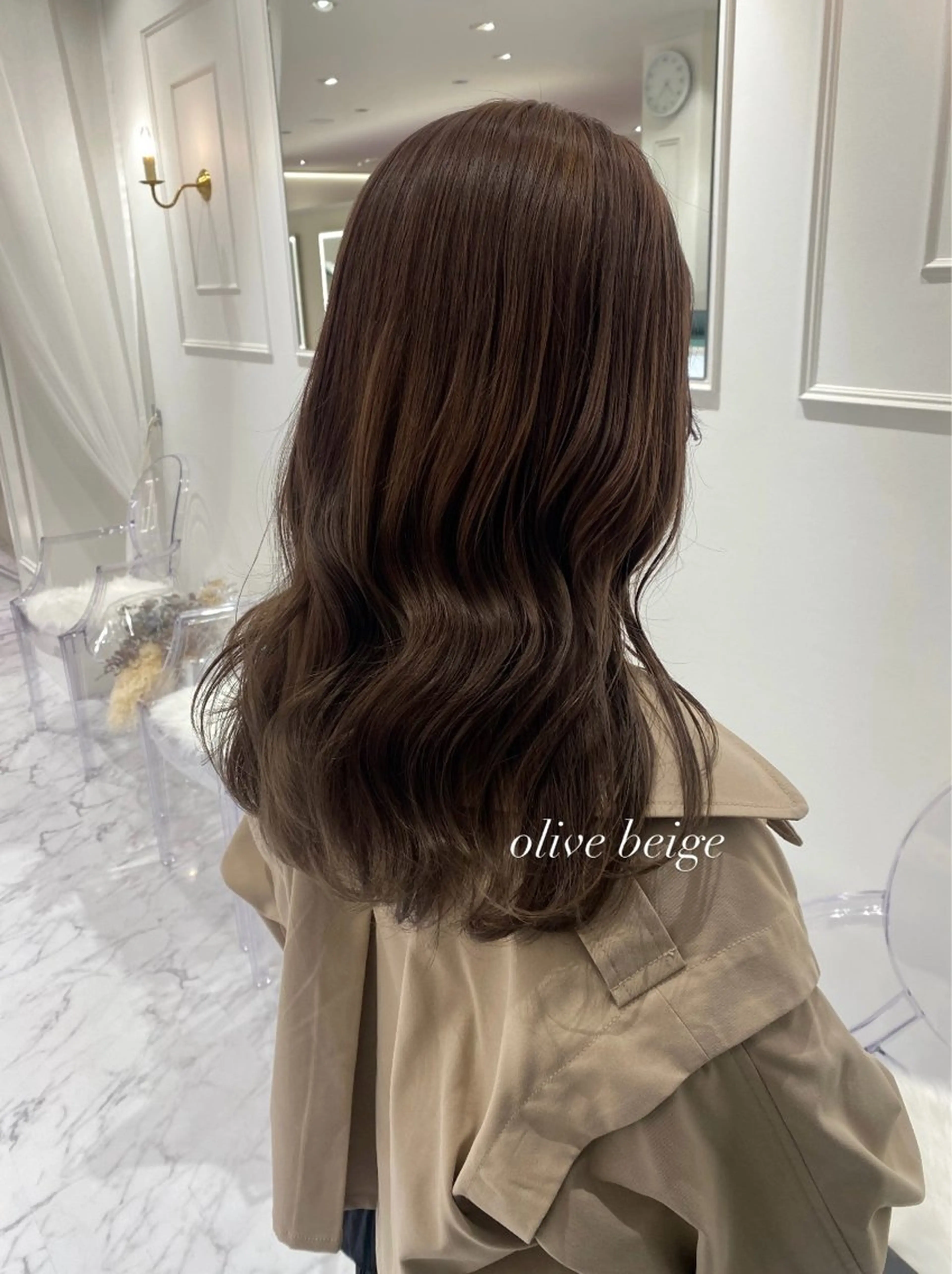 セミロング カラー カット ヘアカラー ParveMix🎀 稲垣 詞葉のヘアスタイル