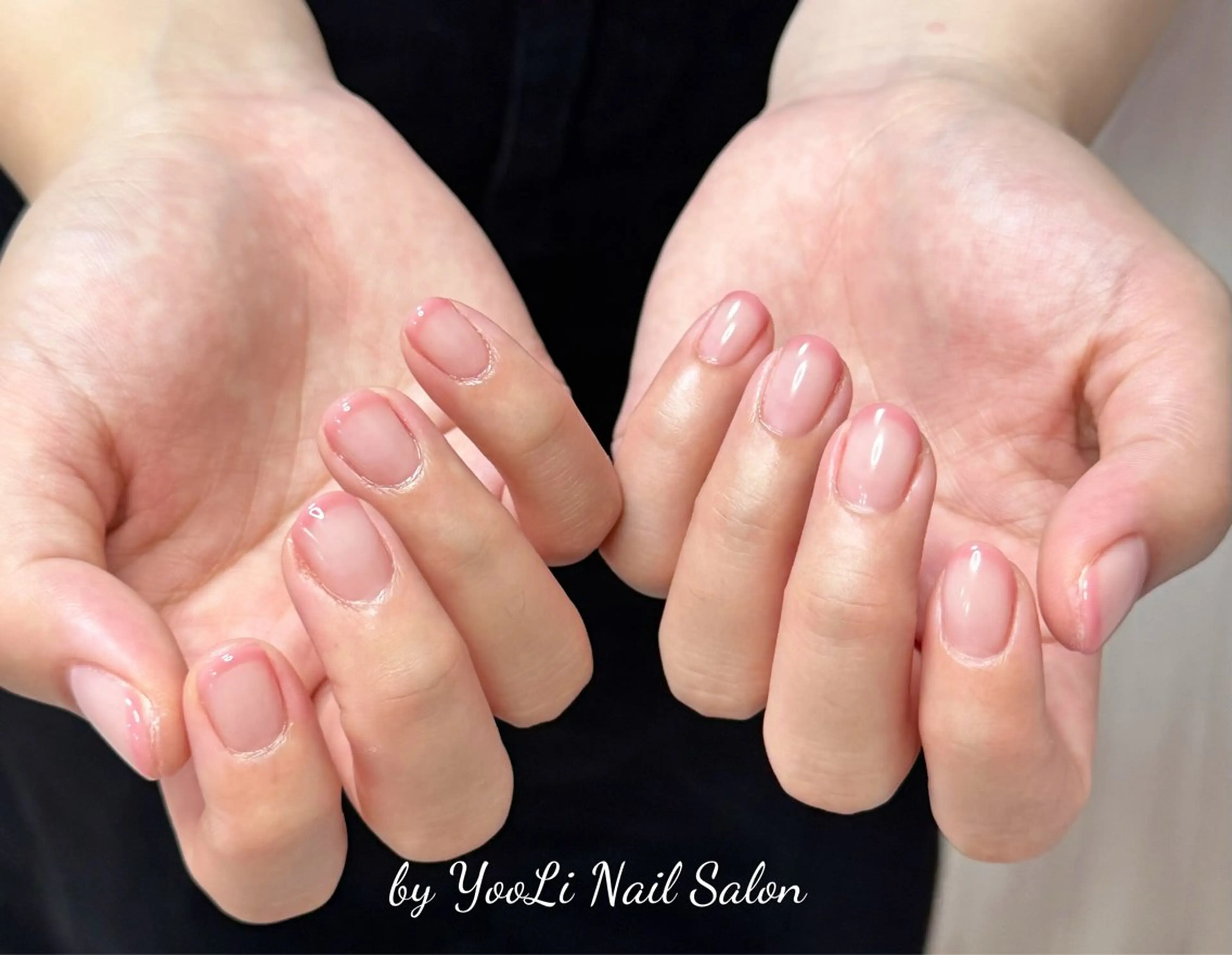 ネイル アートネイル オーロラネイル チークネイル フレンチネイル ガラスフレンチ ハンドネイル 🎀🎀YooLi Nail Salonのネイルデザイン