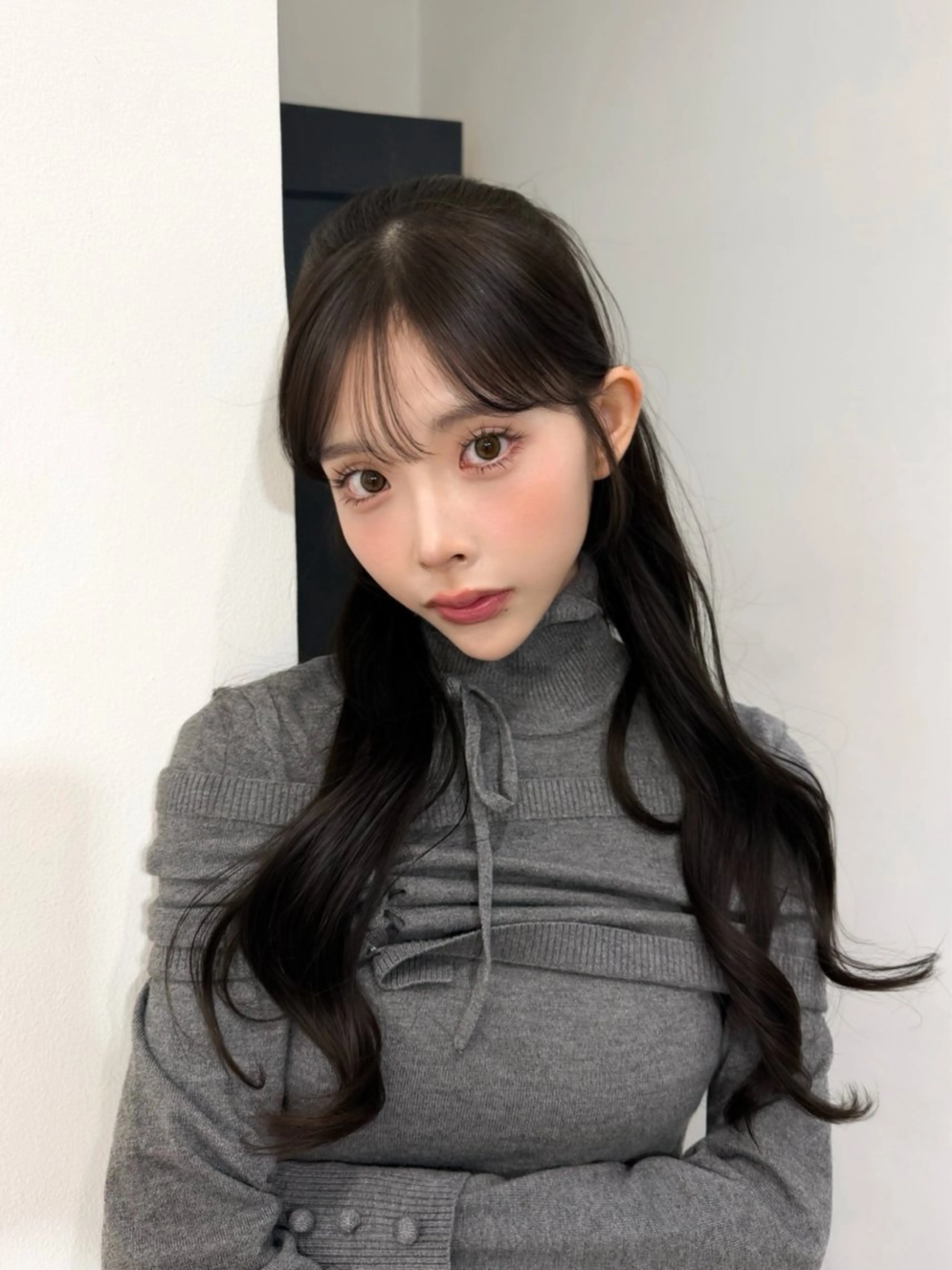 ロング カラー 顔周りカット カット ヘアカラー トリートメント 韓国ヘア/顔周り ヘアセット/加藤優里のヘアスタイル