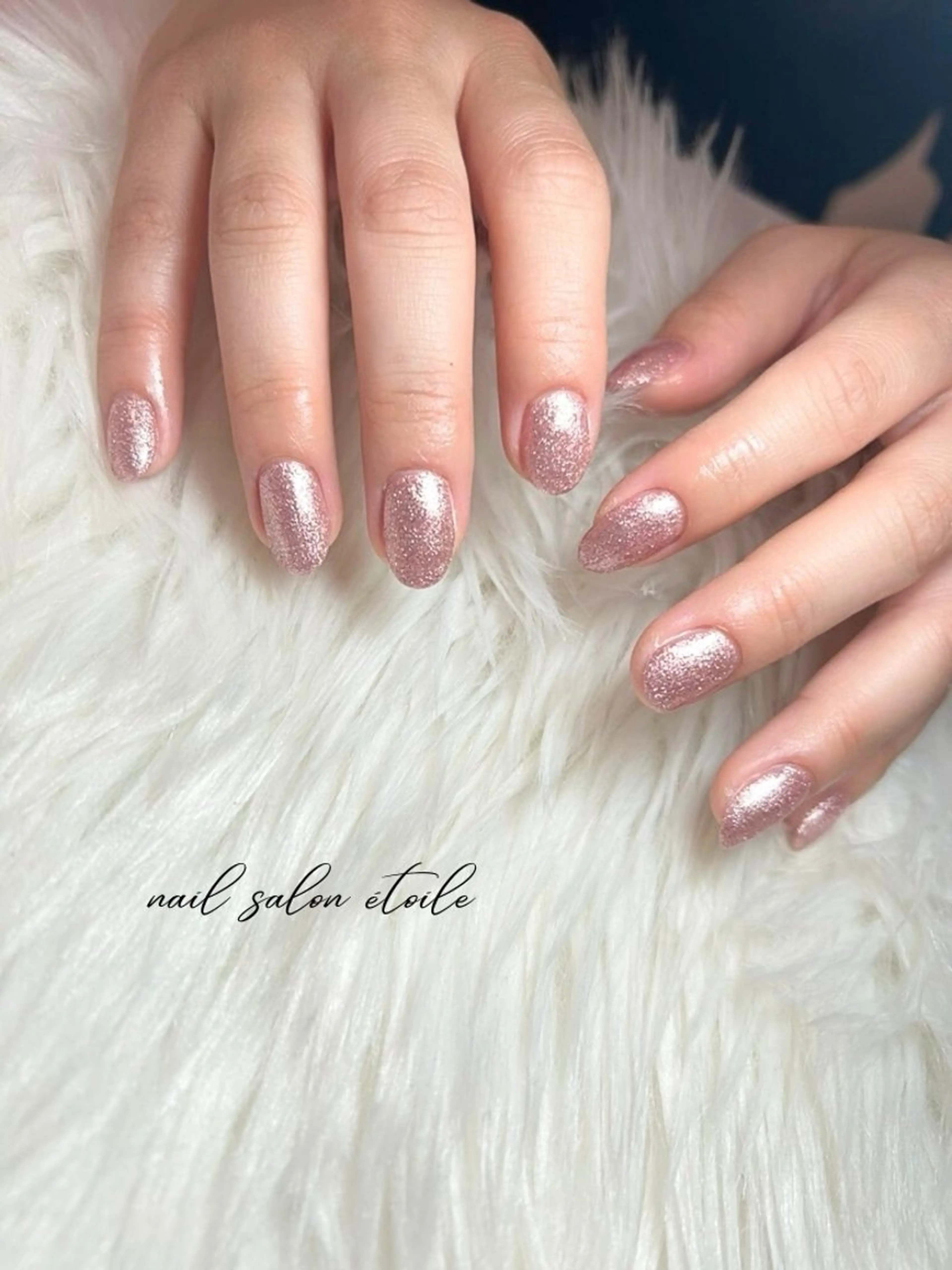 ネイル キラキラネイル ラメ(グリッター) ワンカラーネイル ピンク ハンドネイル nail salon étoileのネイルデザイン