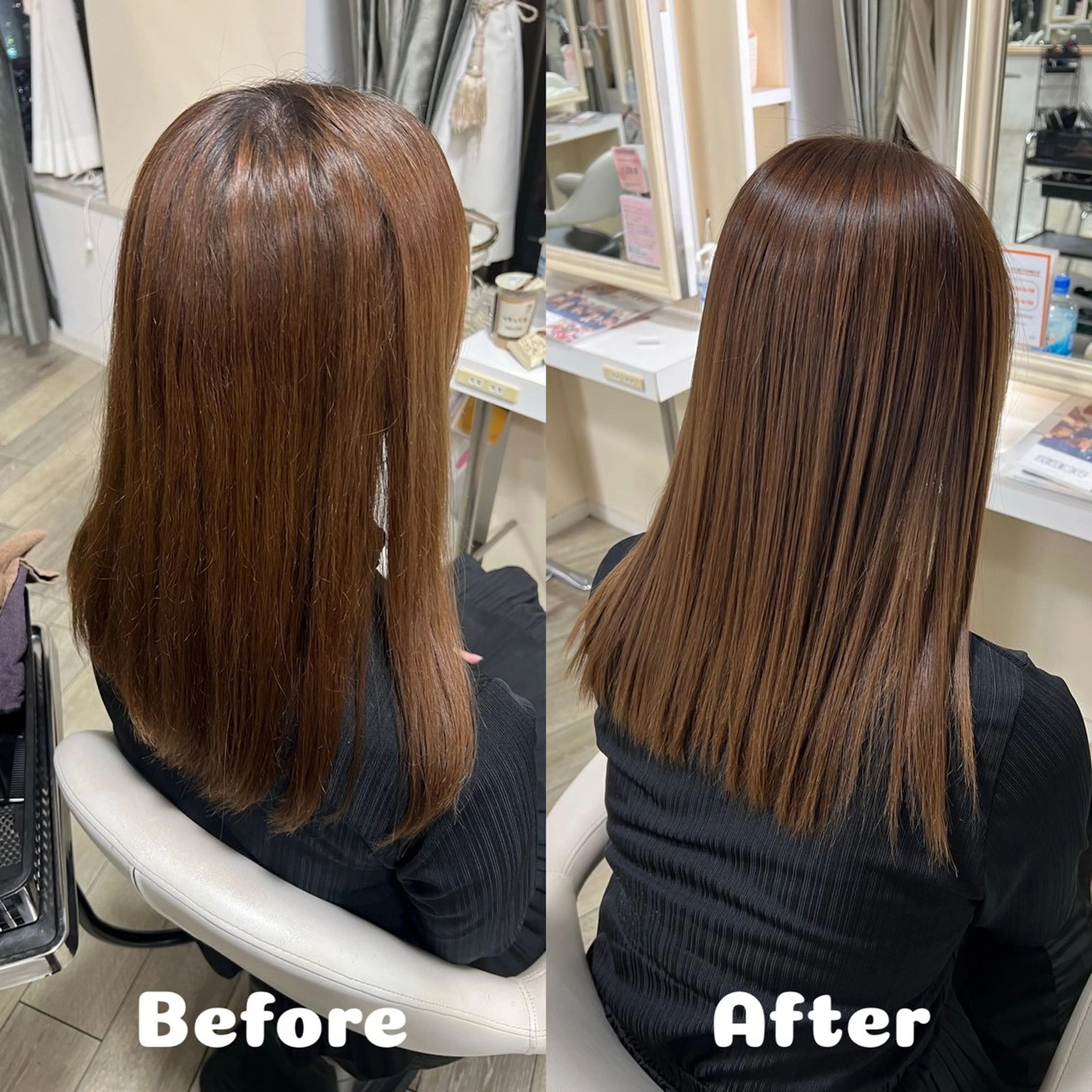 セミロング ヘアカラー トリートメント 宮田 かやののヘアスタイル