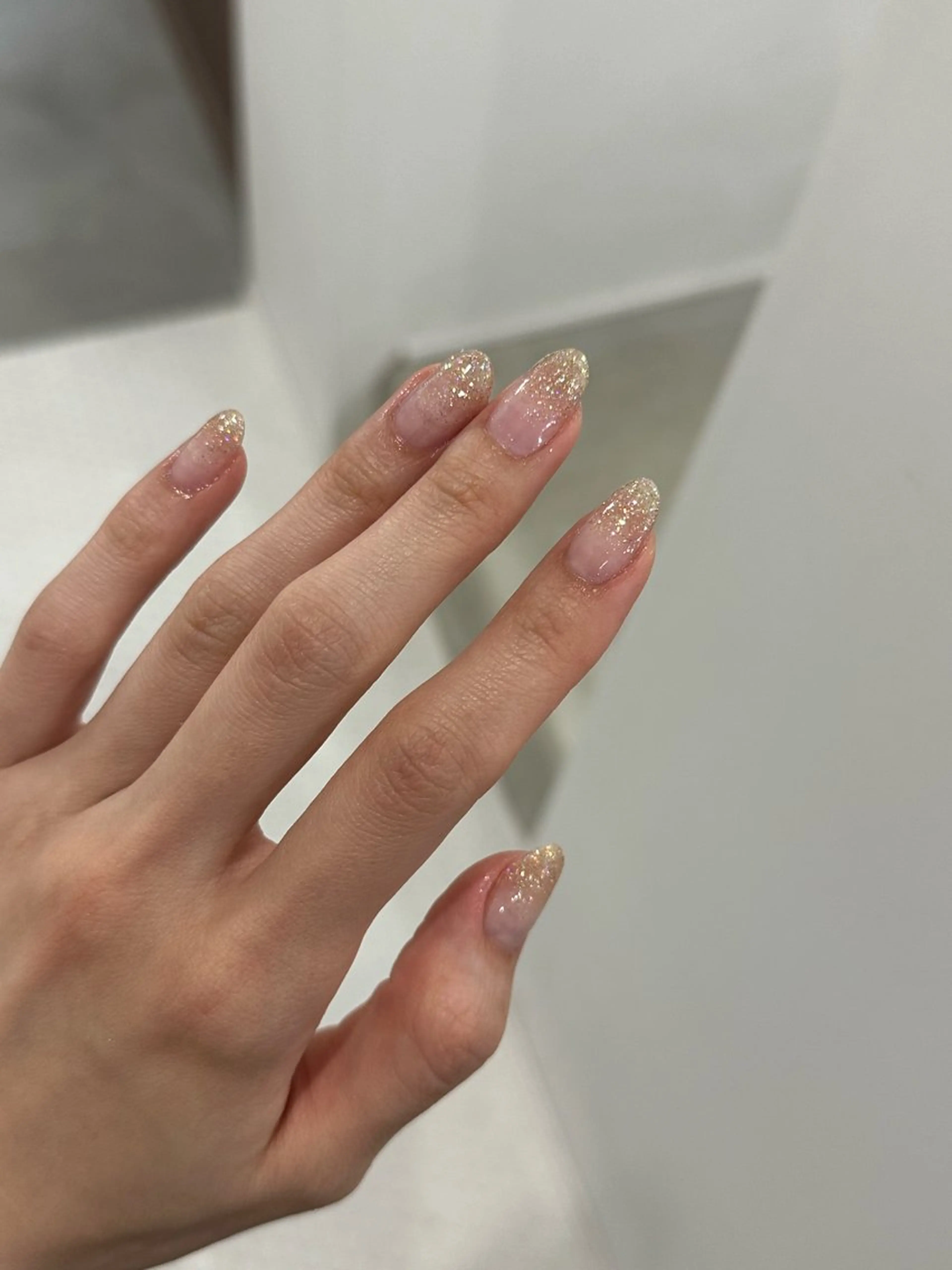 ラメグラデーション（オフなし） ※クリアベースの写真