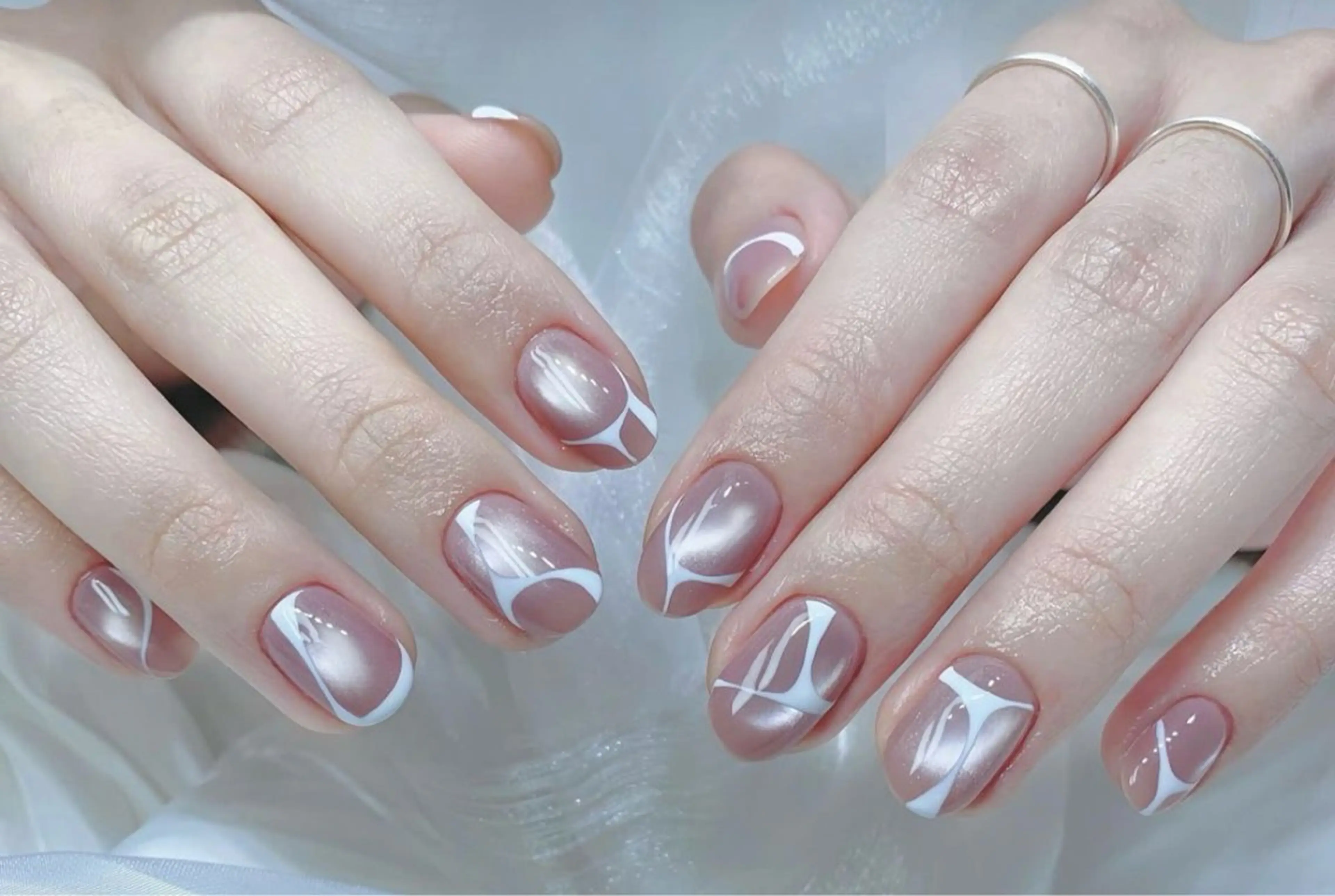 ネイル 韓国ネイル 持ち込み ニュアンスネイル ネイルチップ ハンドネイル TABI ANA.CHUOのネイルデザイン