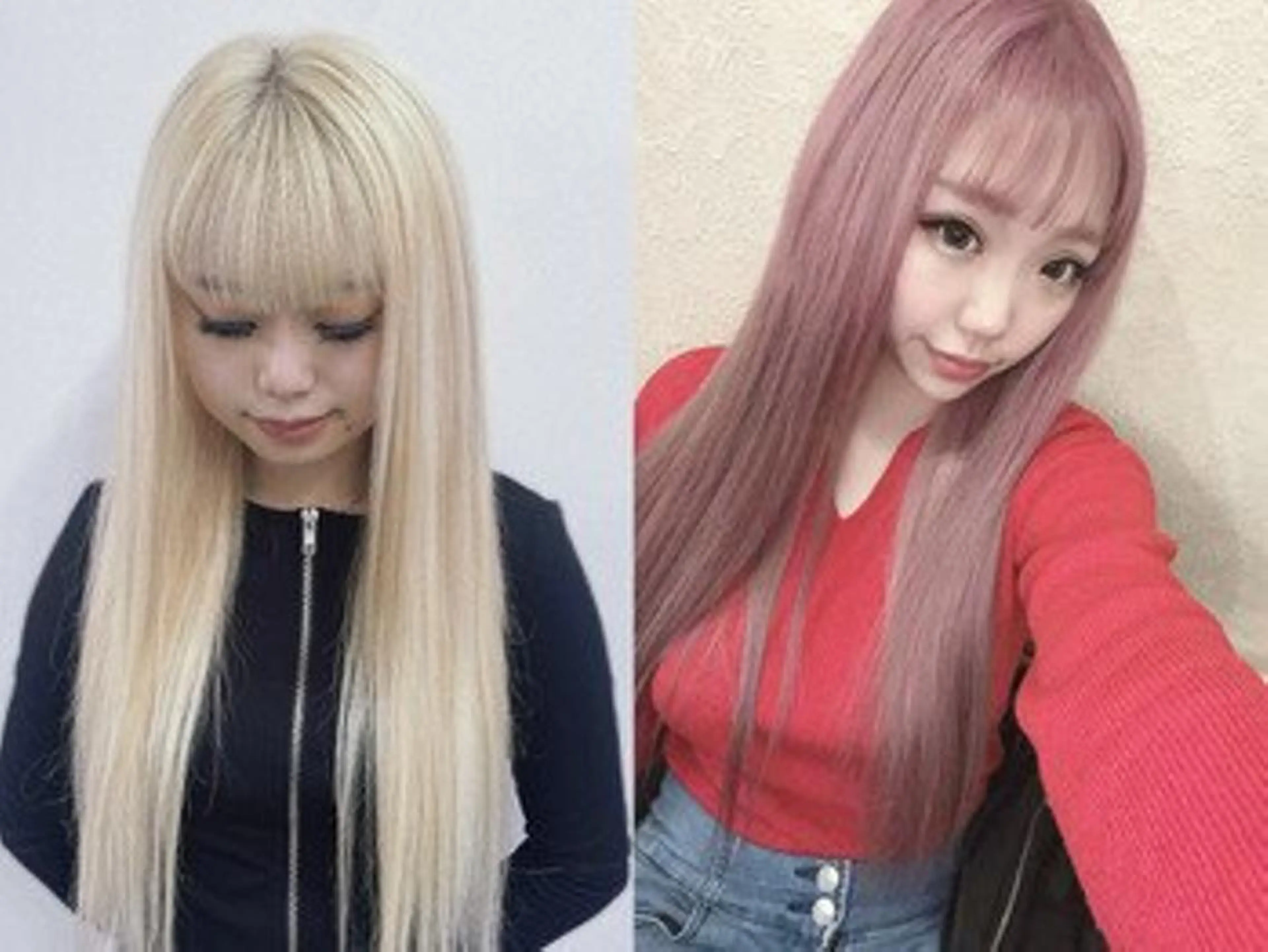 ロング ヘアアレンジ カラー MISAKIエクステ ブリーチ\5900のヘアスタイル