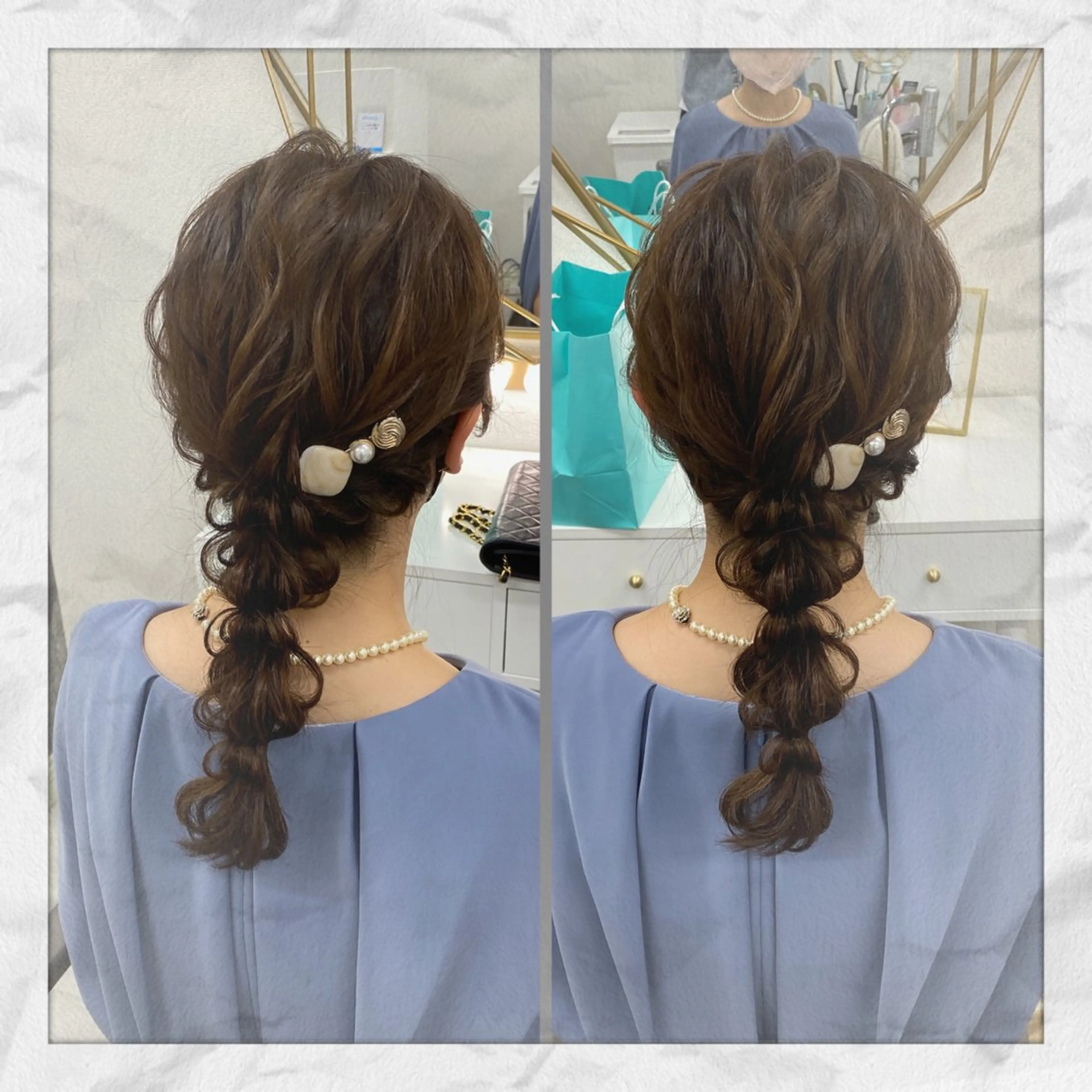 セミロング ヘアアレンジ ヘアセット ヘアセット/着付け 𓇼 松本 夏美𓇼のヘアスタイル