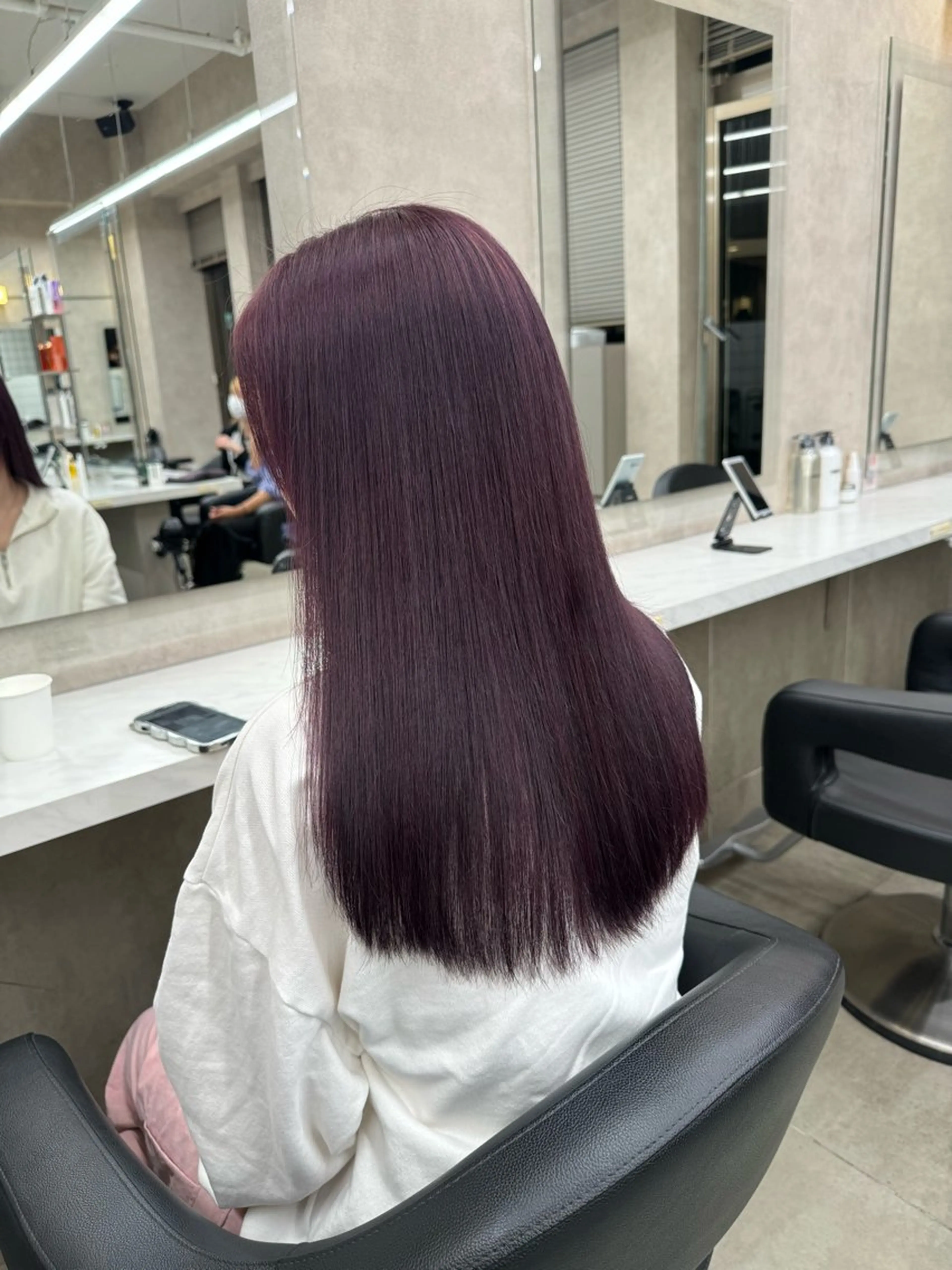 セミロング カラー ヘアアレンジ Over hair_ misakiのヘアスタイル