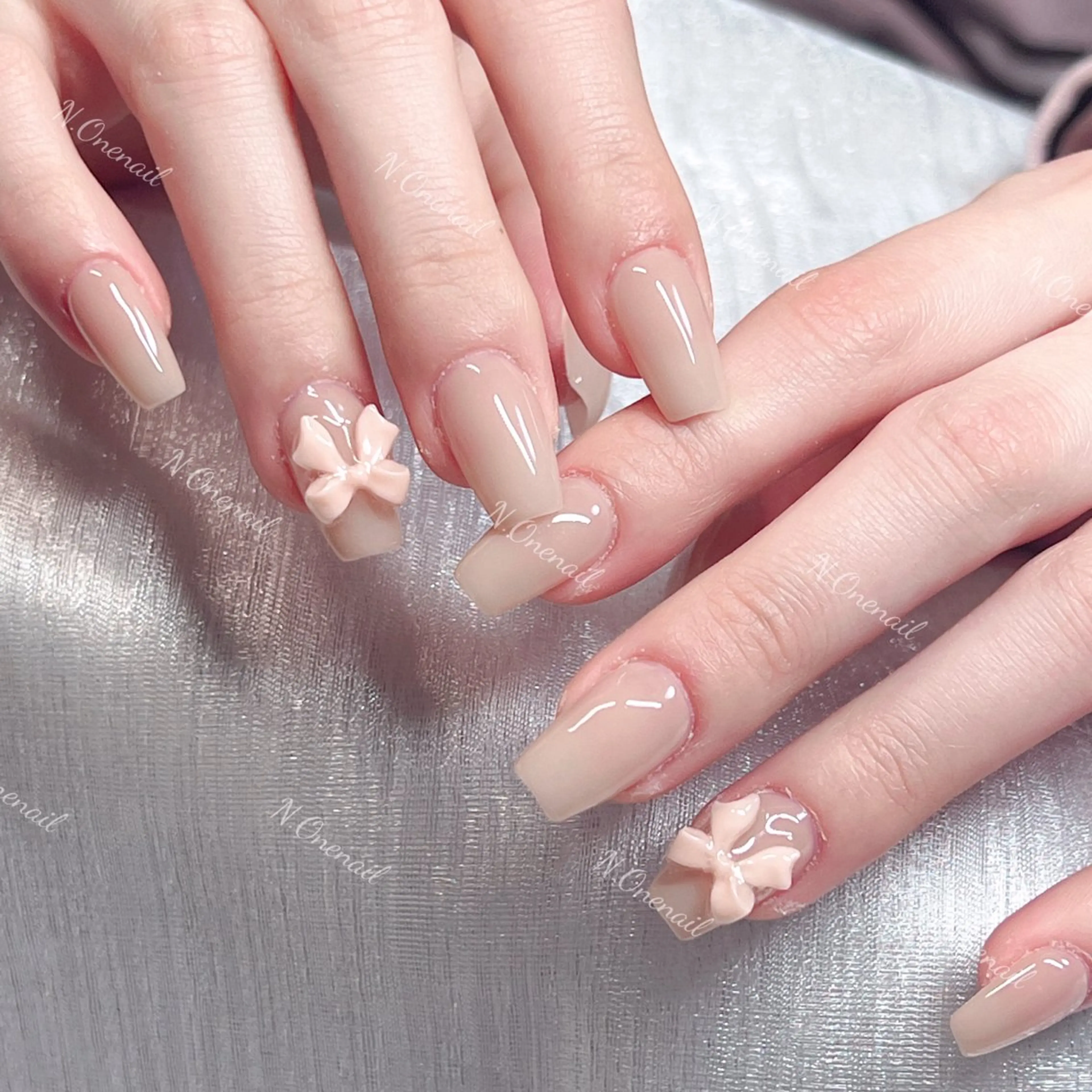 ネイル アートネイル グラデーション キラキラネイル ニュアンスネイル オフィスネイル 長いだし/スカルプ/ パラシェルN.oneのネイルデザイン