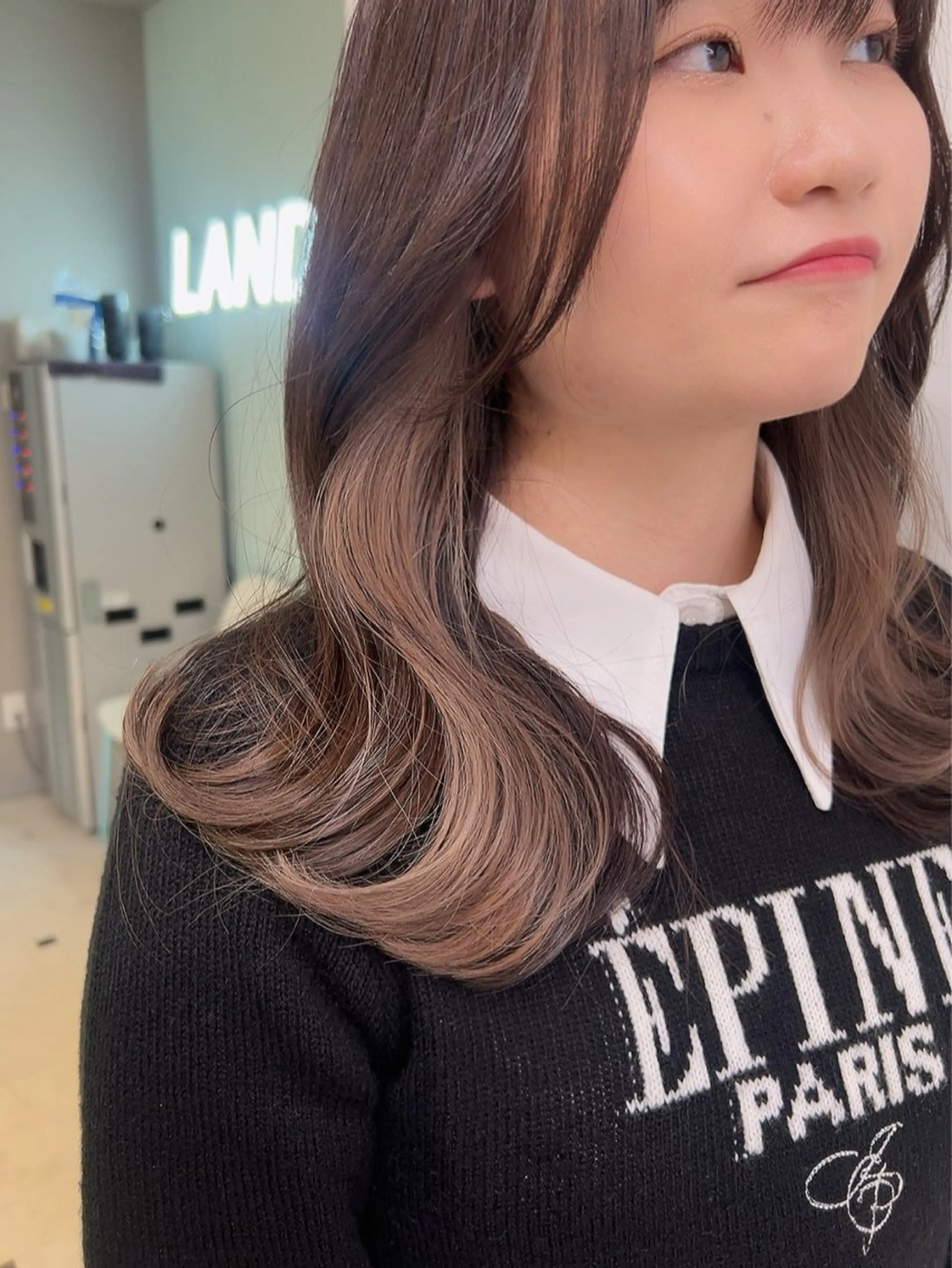 セミロング カラー ヘアカラー トリートメント ヘッドスパ ヘアセット 🥞ベージュ系カラー 【すずきりほ】🥞のヘアスタイル