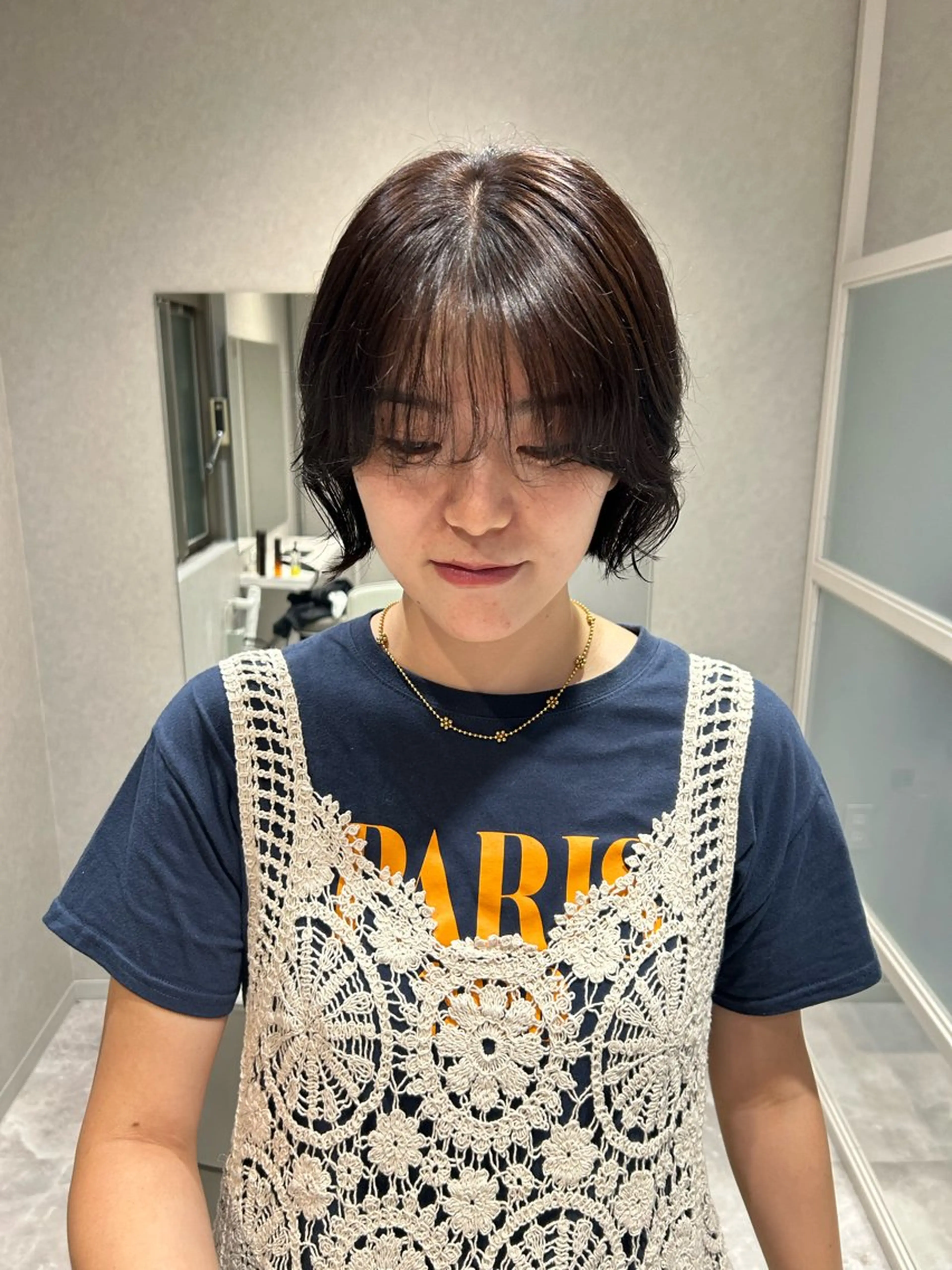 ショート カット ヘアカラー トリートメント Yui. レイヤー/パーマのヘアスタイル