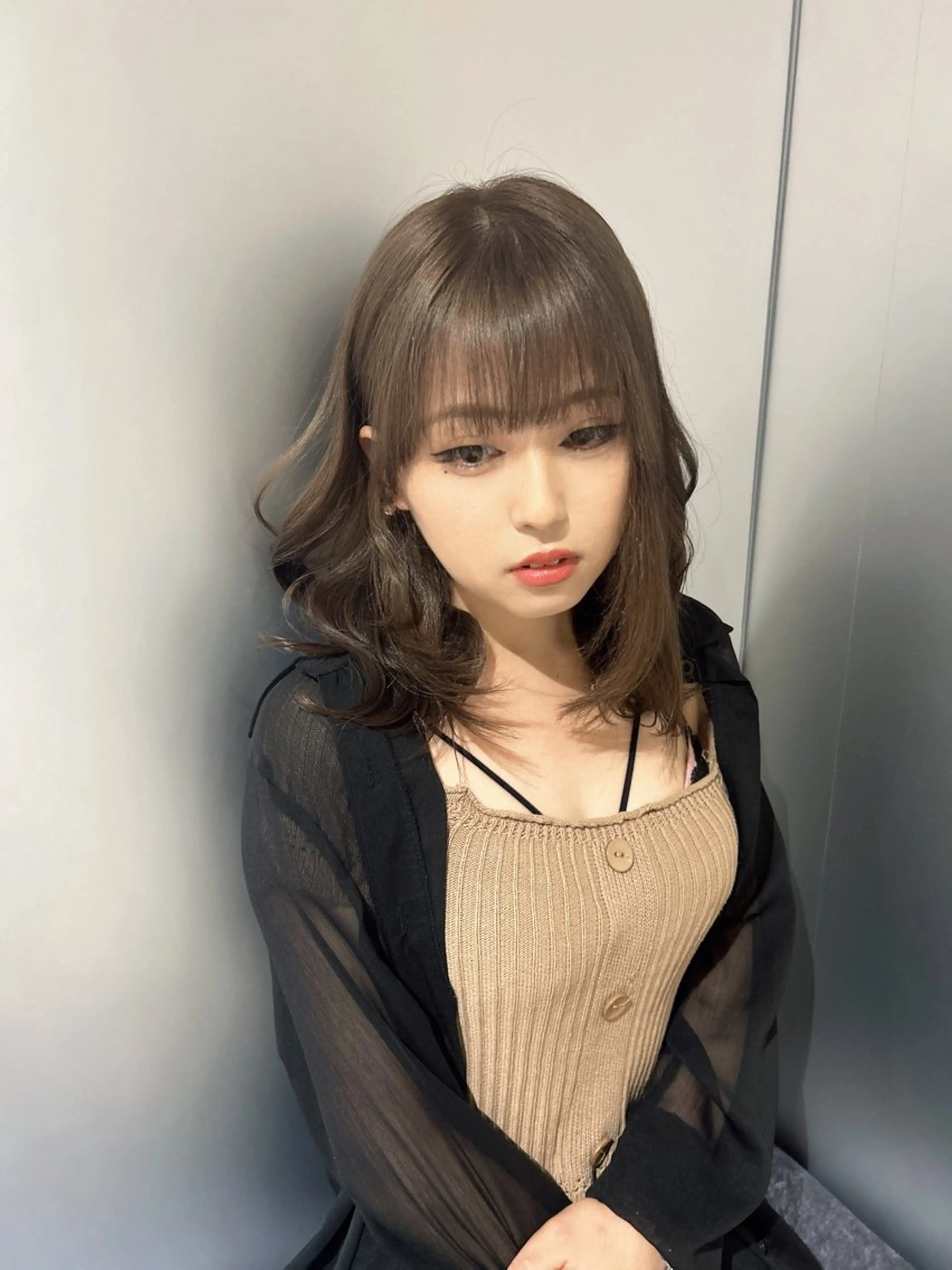 セミロング カラー ベージュカラー カット ヘアカラー トリートメント レイヤーカット/ 縮毛矯正🇰🇷早坂のヘアスタイル