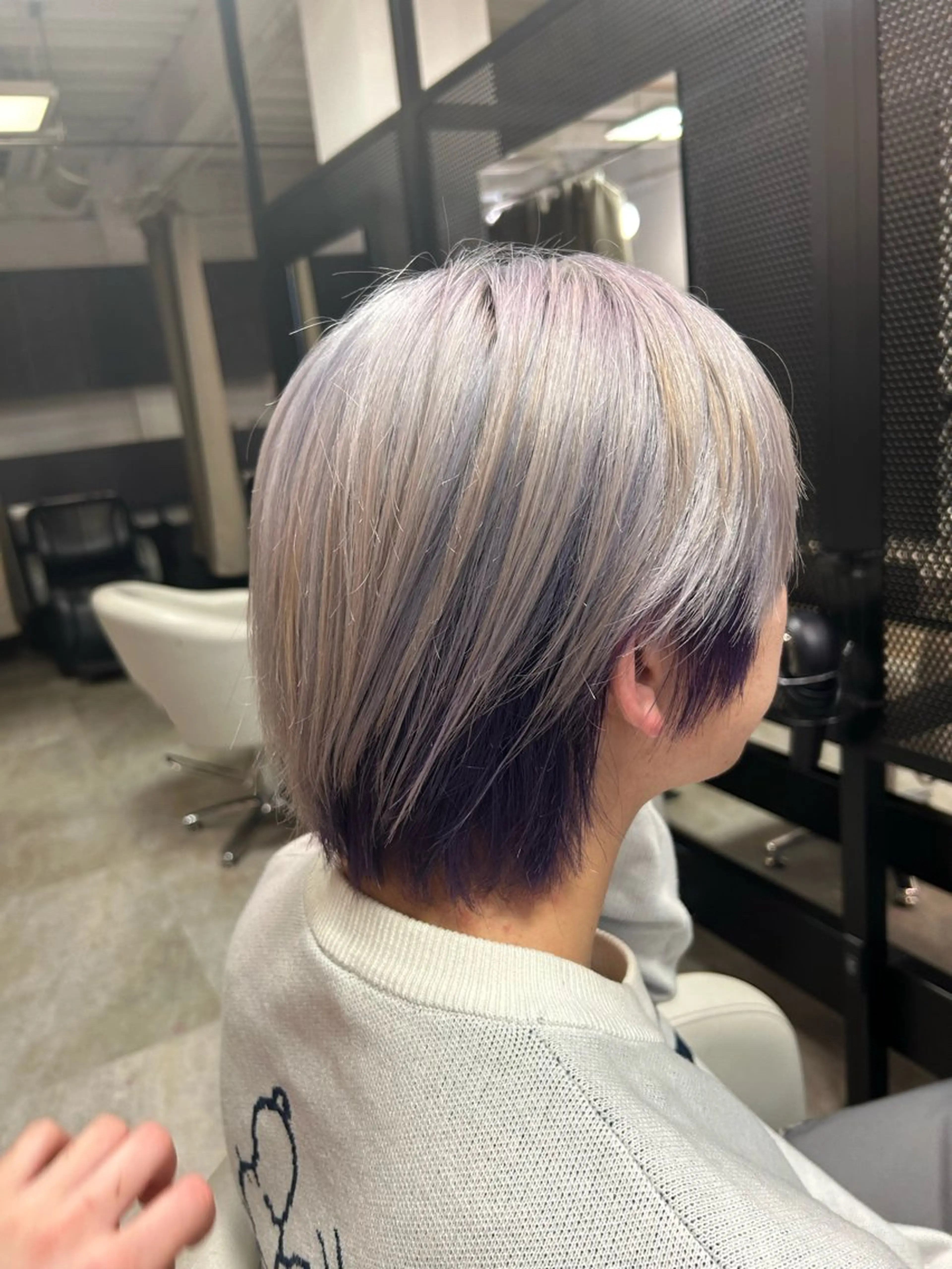 ショート カラー メンズ メンズハイトーン ダブルカラー ハイトーンカラー ヘアカラー トリートメント 縮毛•ハイトーン ・着付け Runaのヘアスタイル