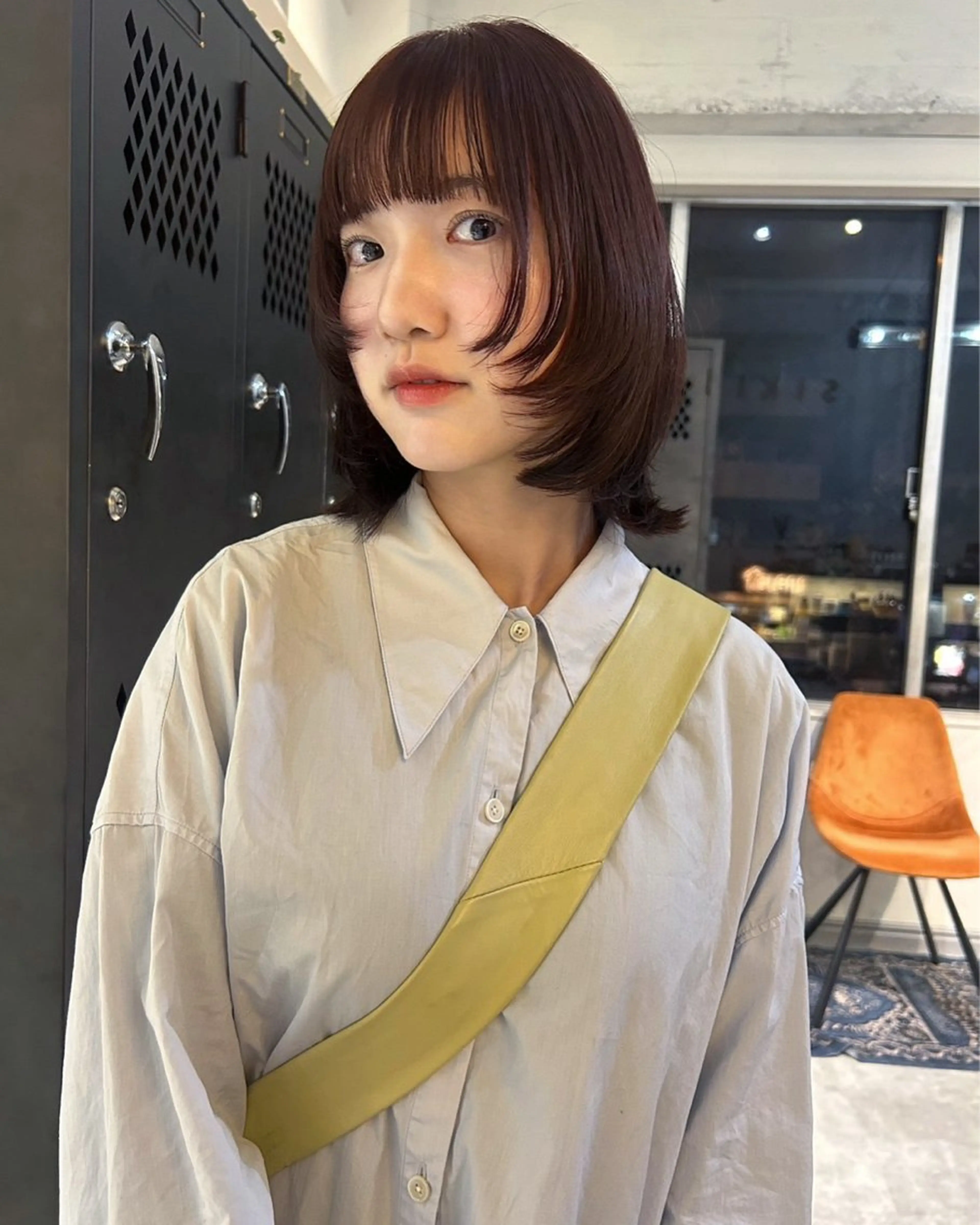 ミディアム 薄暮 マツイ　レンのヘアスタイル