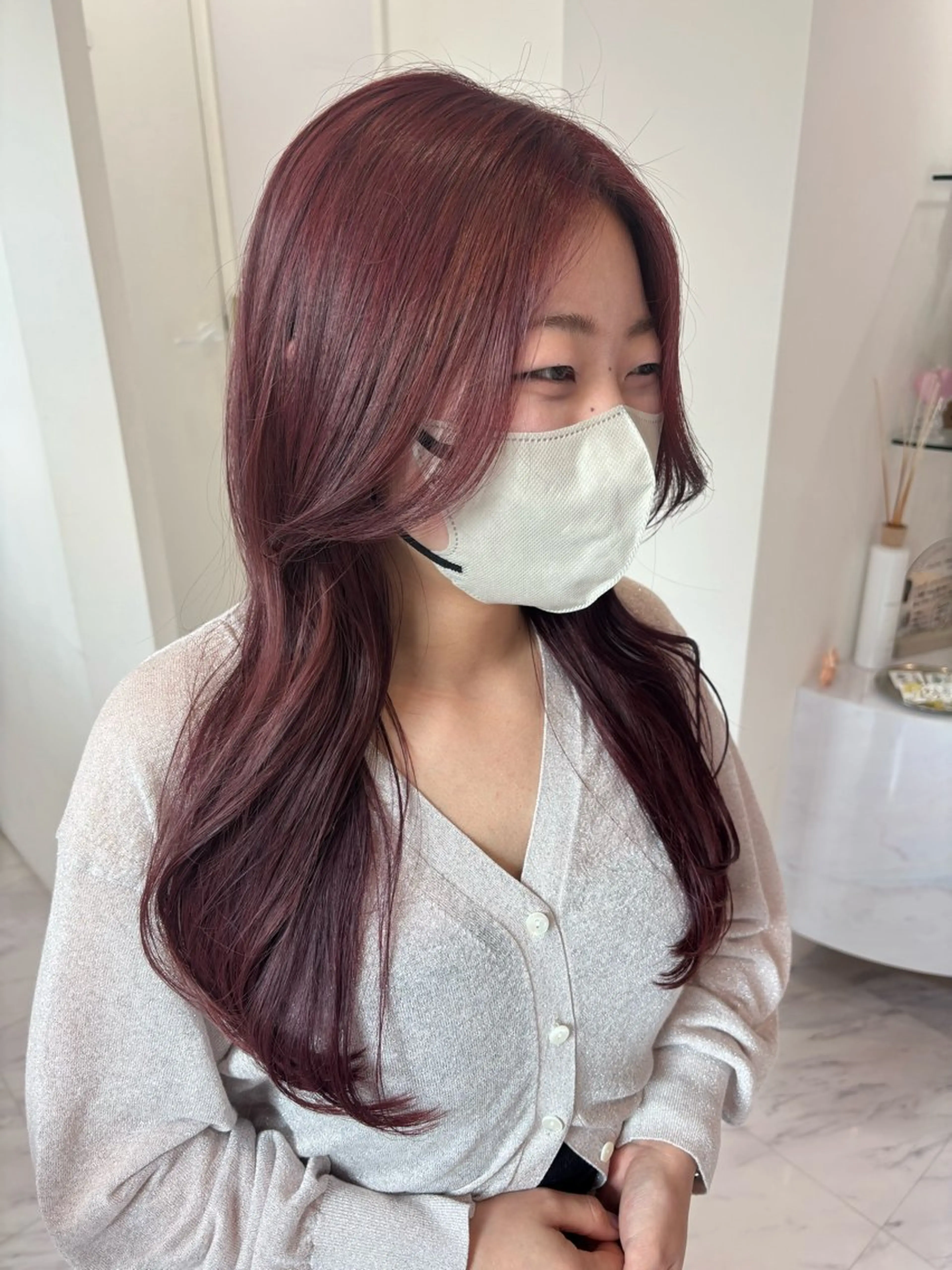 ロング カラー ブリーチ SAYAKA 🍒／ボブ／暖色のヘアスタイル