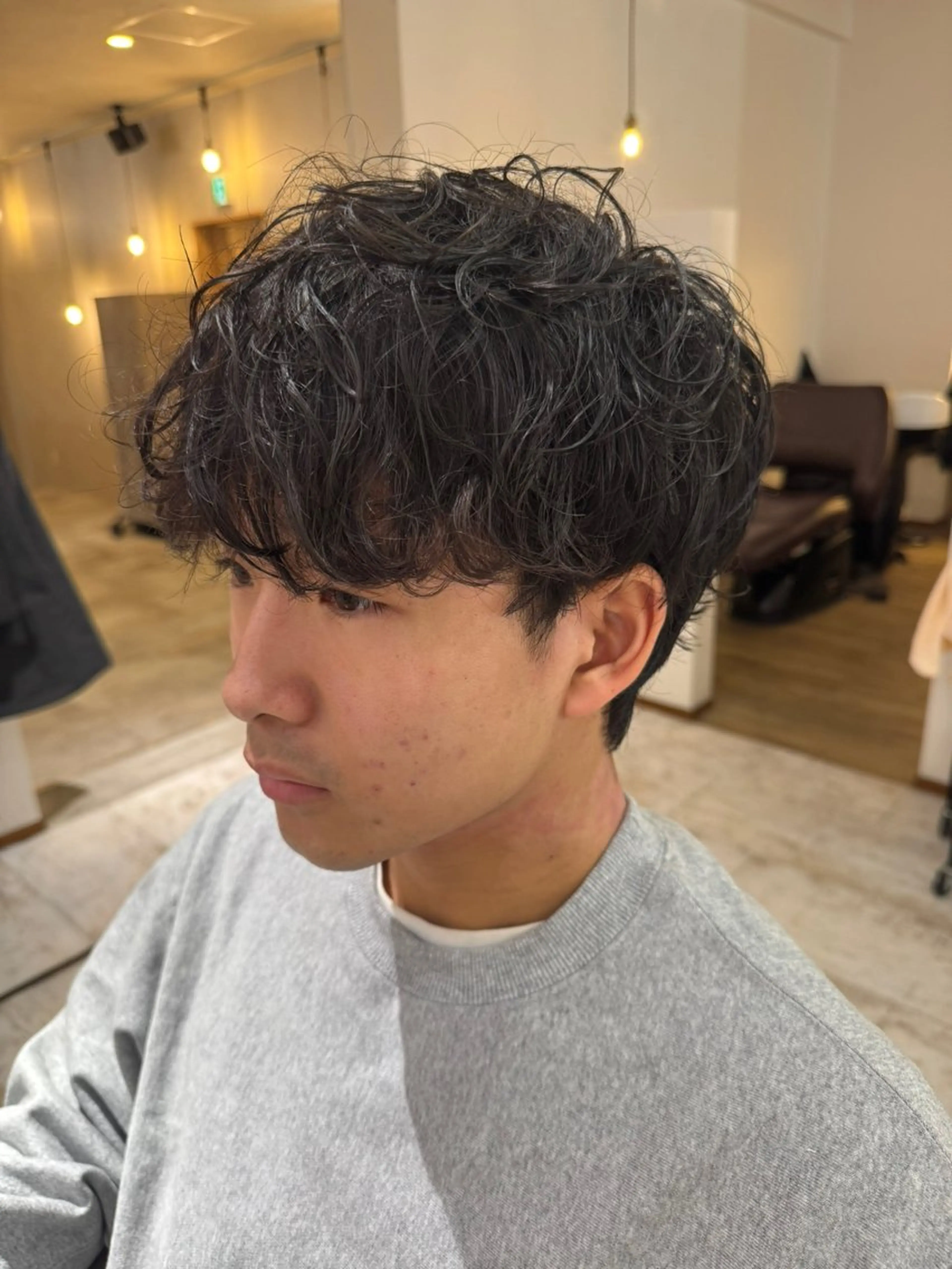 メンズ カット パーマ トリートメント 仲井 康己のヘアスタイル