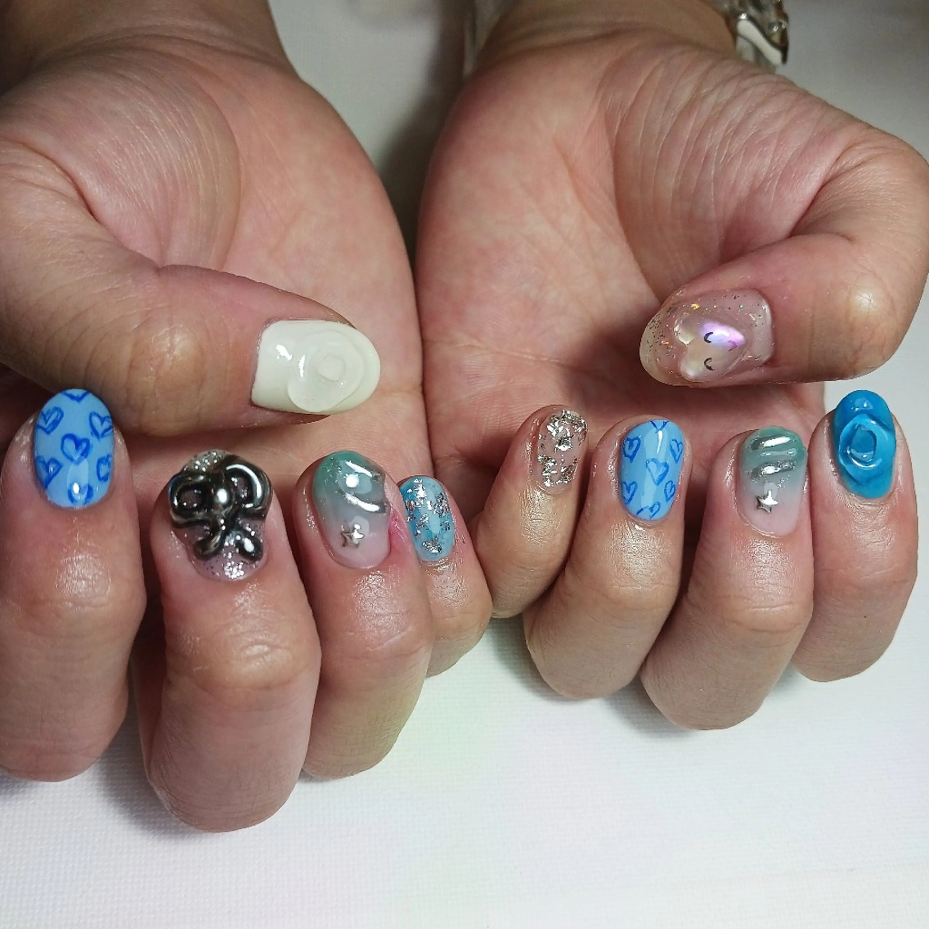 ネイル ジェルネイル 持ち込み ショートネイル ハンドネイル owlnail /持込みデザイン専門のネイルデザイン