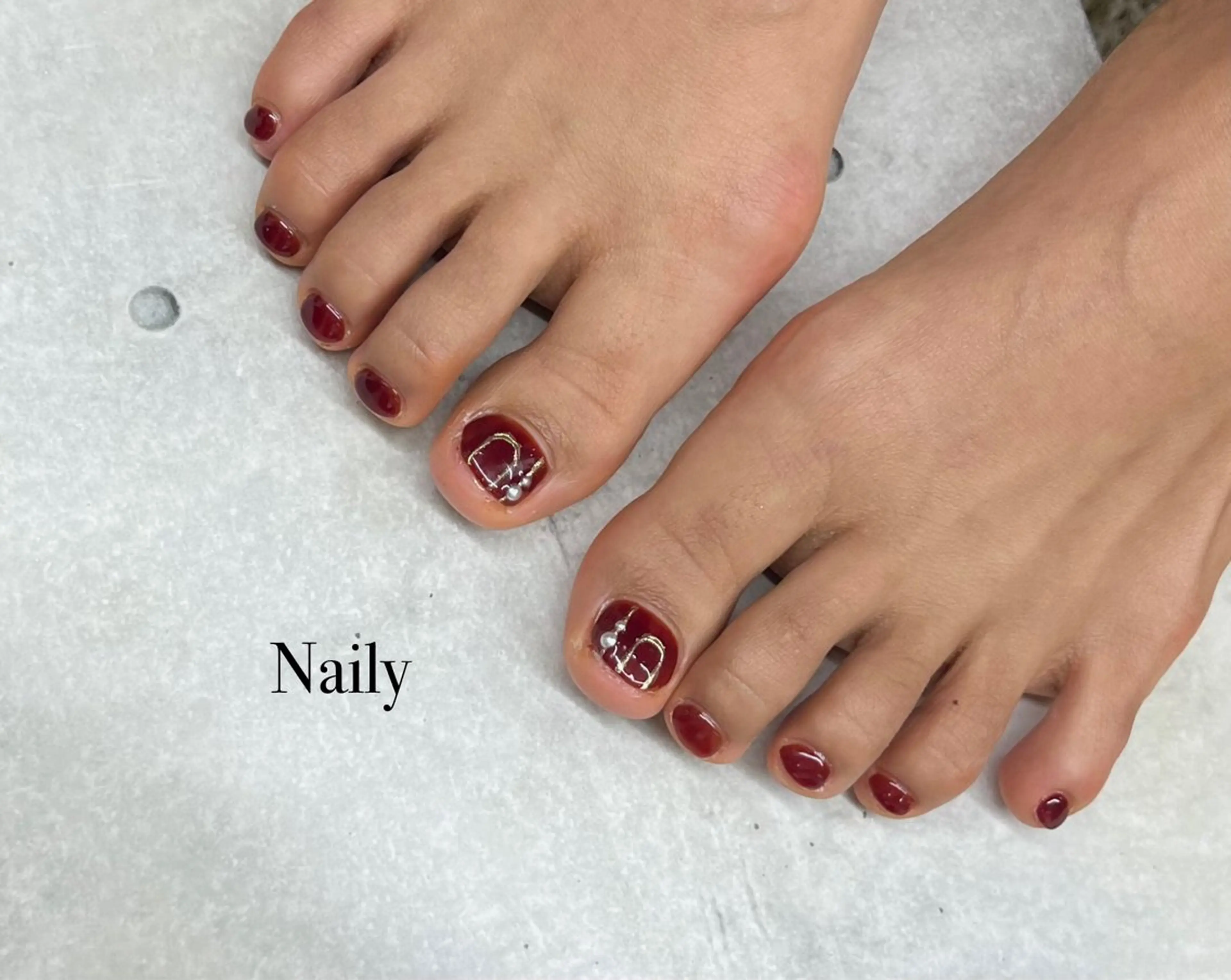 ネイル ストーンネイル Naily立川店 ⟡.·fujitaのネイルデザイン